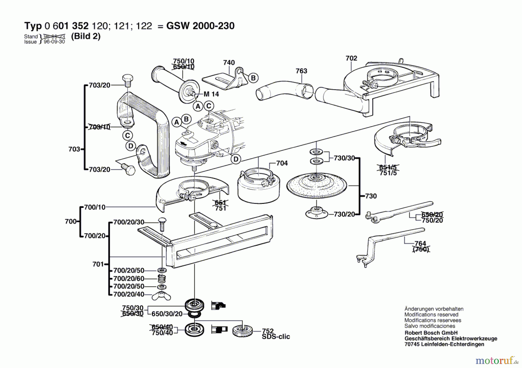 Bosch Werkzeug Winkelschleifer GWS 2000-230 Seite 2