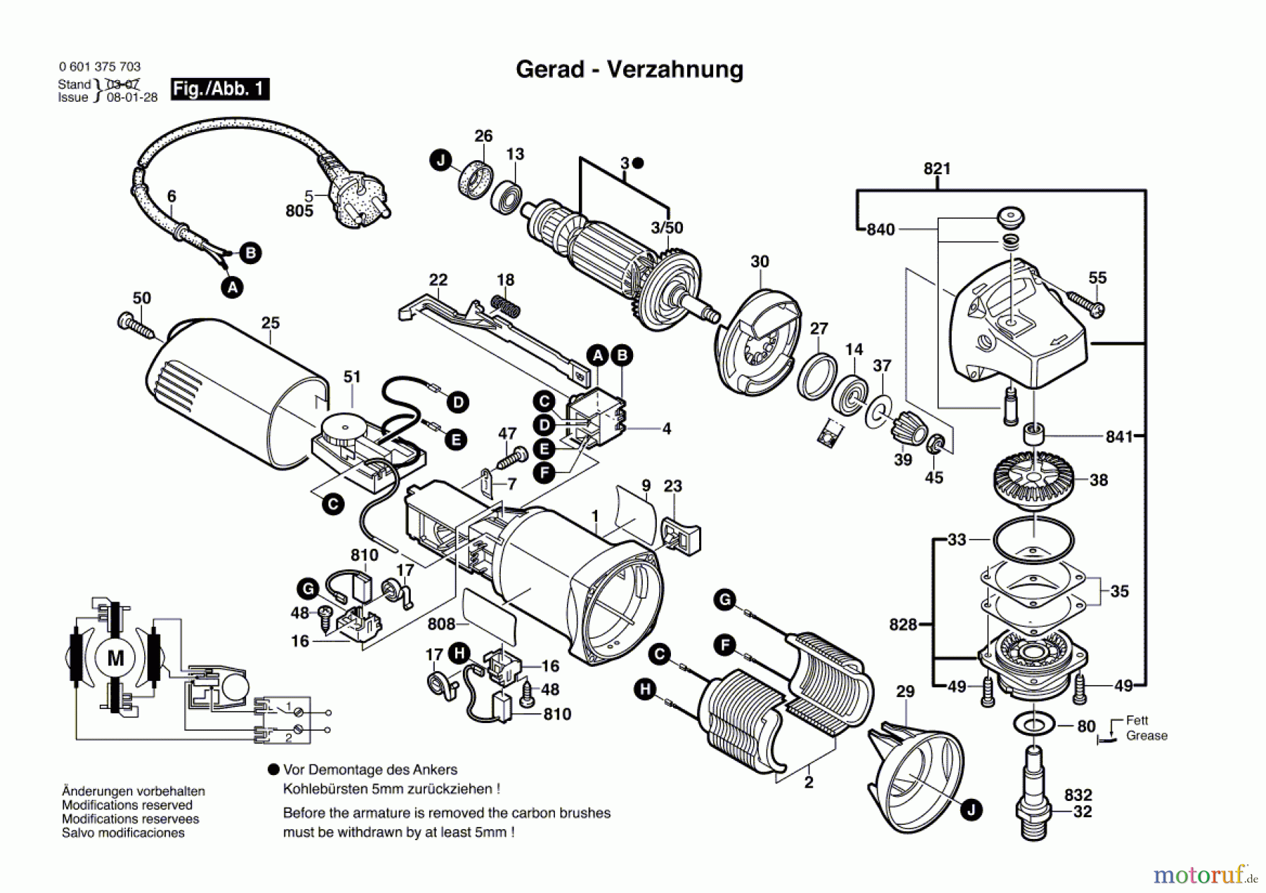 Bosch Werkzeug Winkelschleifer GWS 6-115 E Seite 1