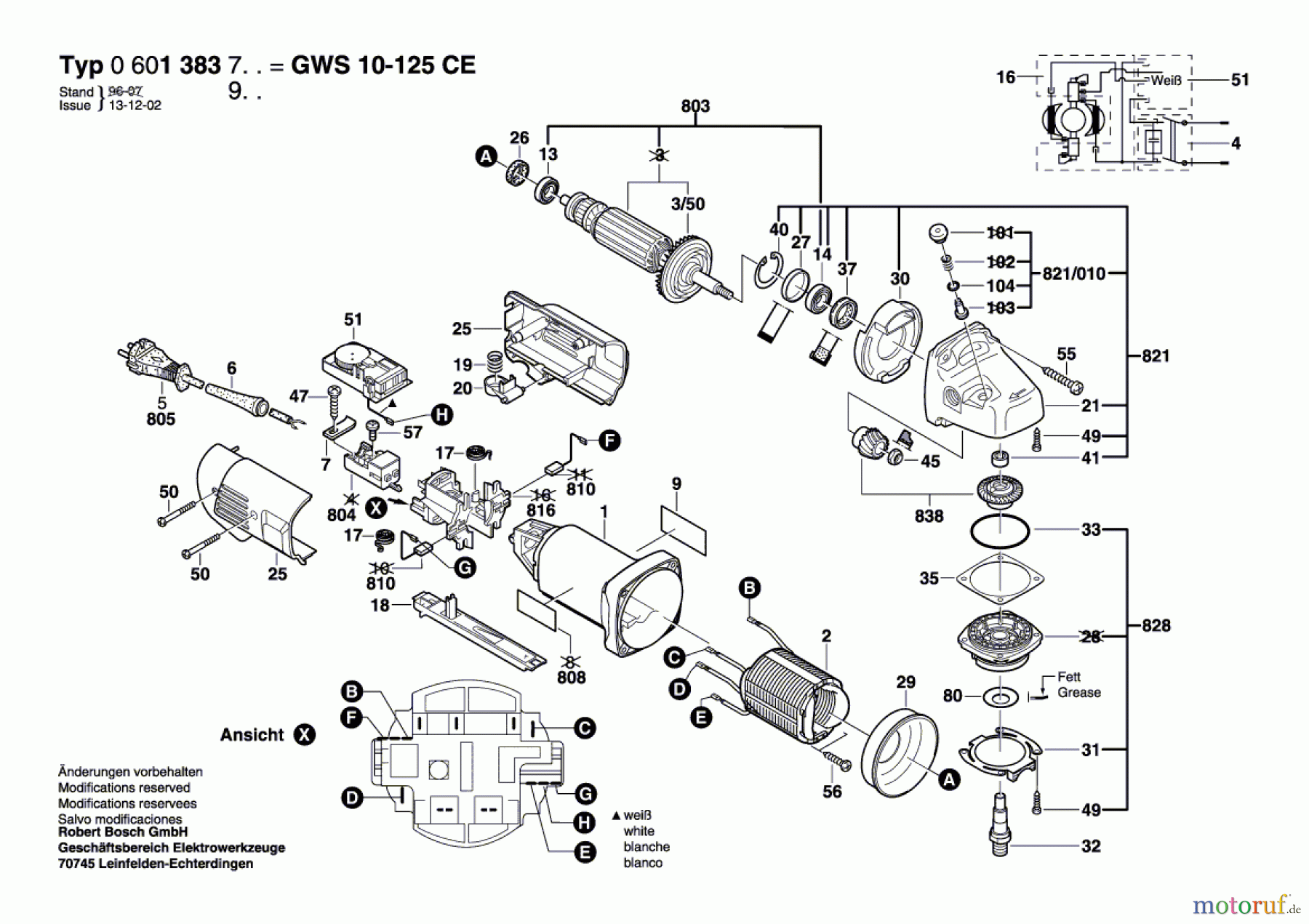 Bosch Werkzeug Winkelschleifer GWS 10-125 CE Seite 1