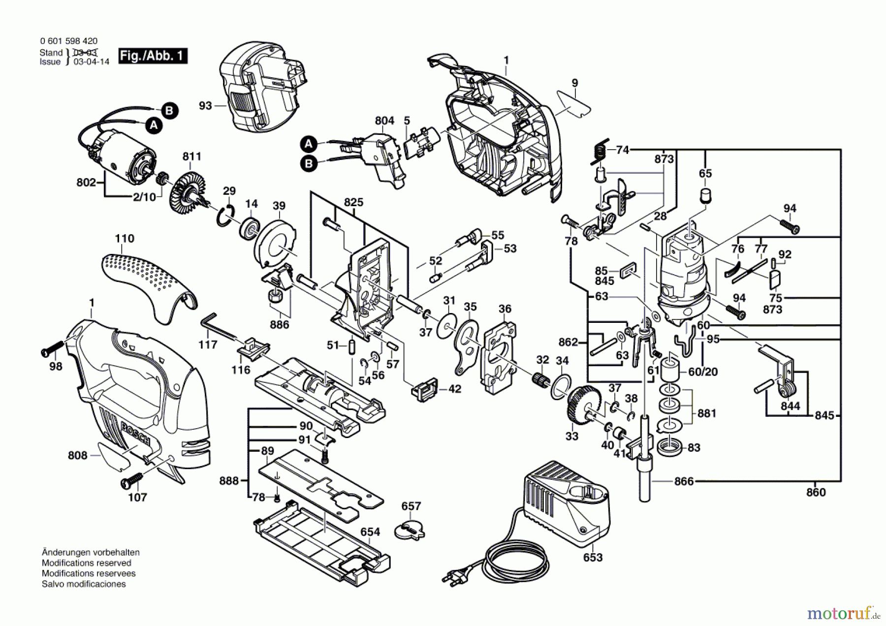  Bosch Akku Werkzeug Akku-Stichsäge GST 14,4 V Seite 1