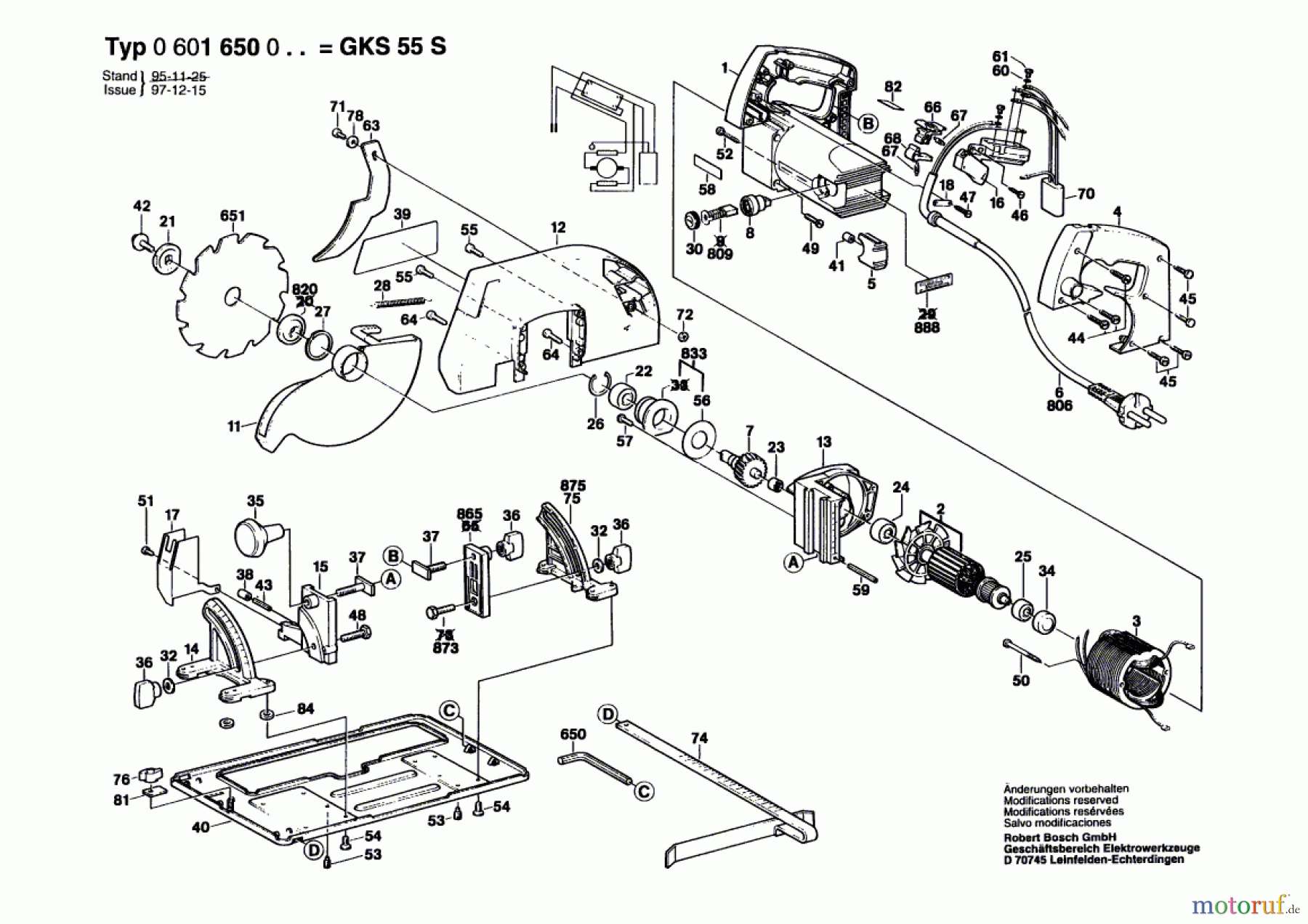 Bosch Werkzeug Handkreissäge GKS 55 S Seite 1