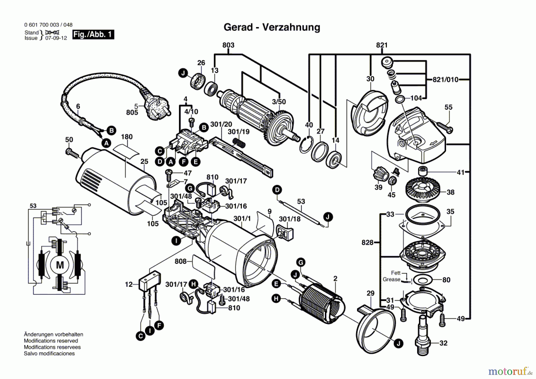 Bosch Werkzeug Winkelschleifer GWS 7-115 Seite 1