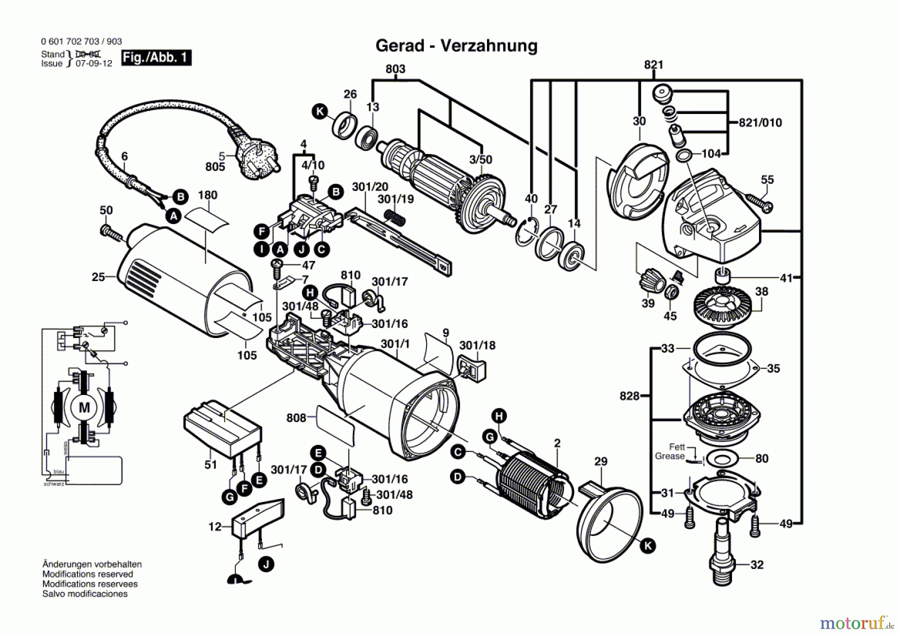 Bosch Werkzeug Winkelschleifer GWS 10-125 C Seite 1