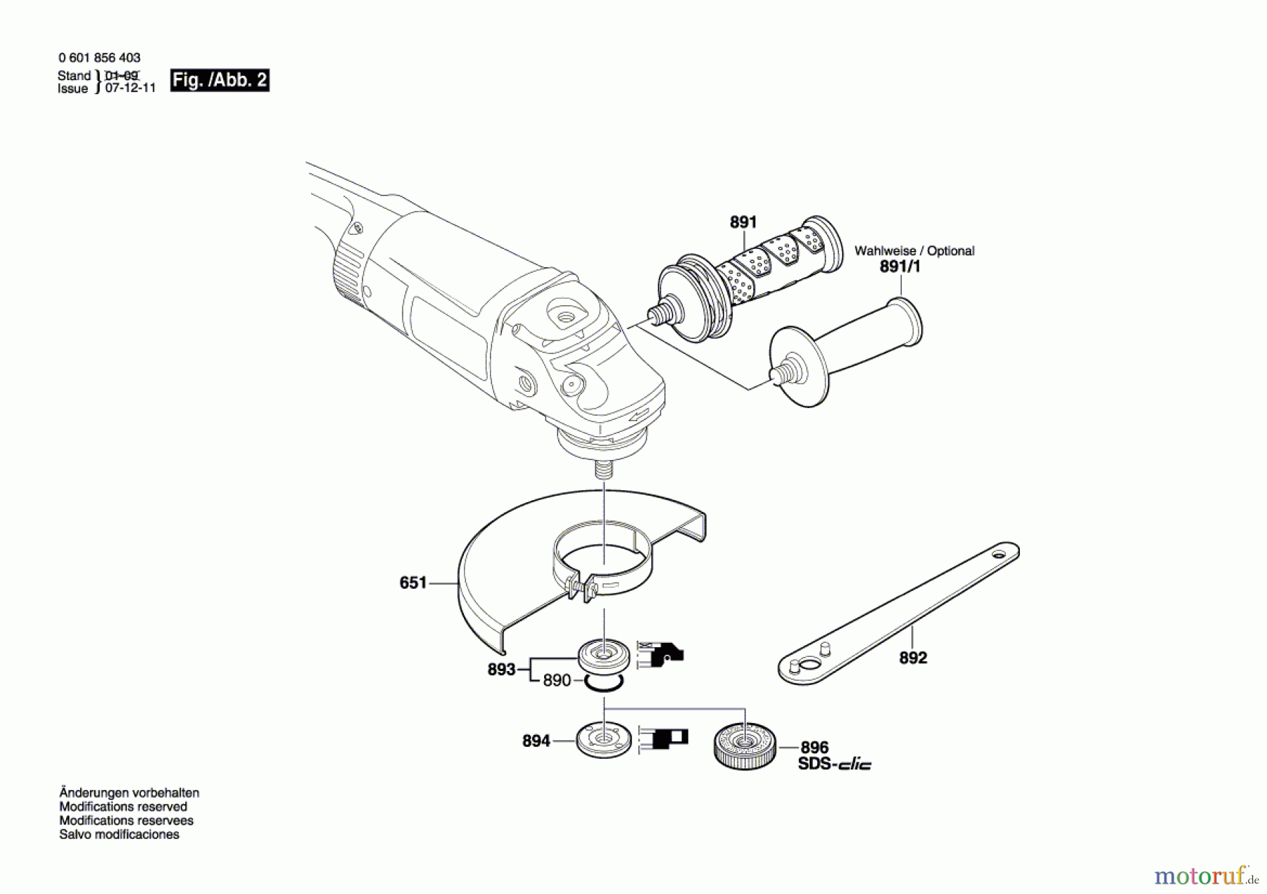 Bosch Werkzeug Winkelschleifer GWS 26-230 H Seite 2