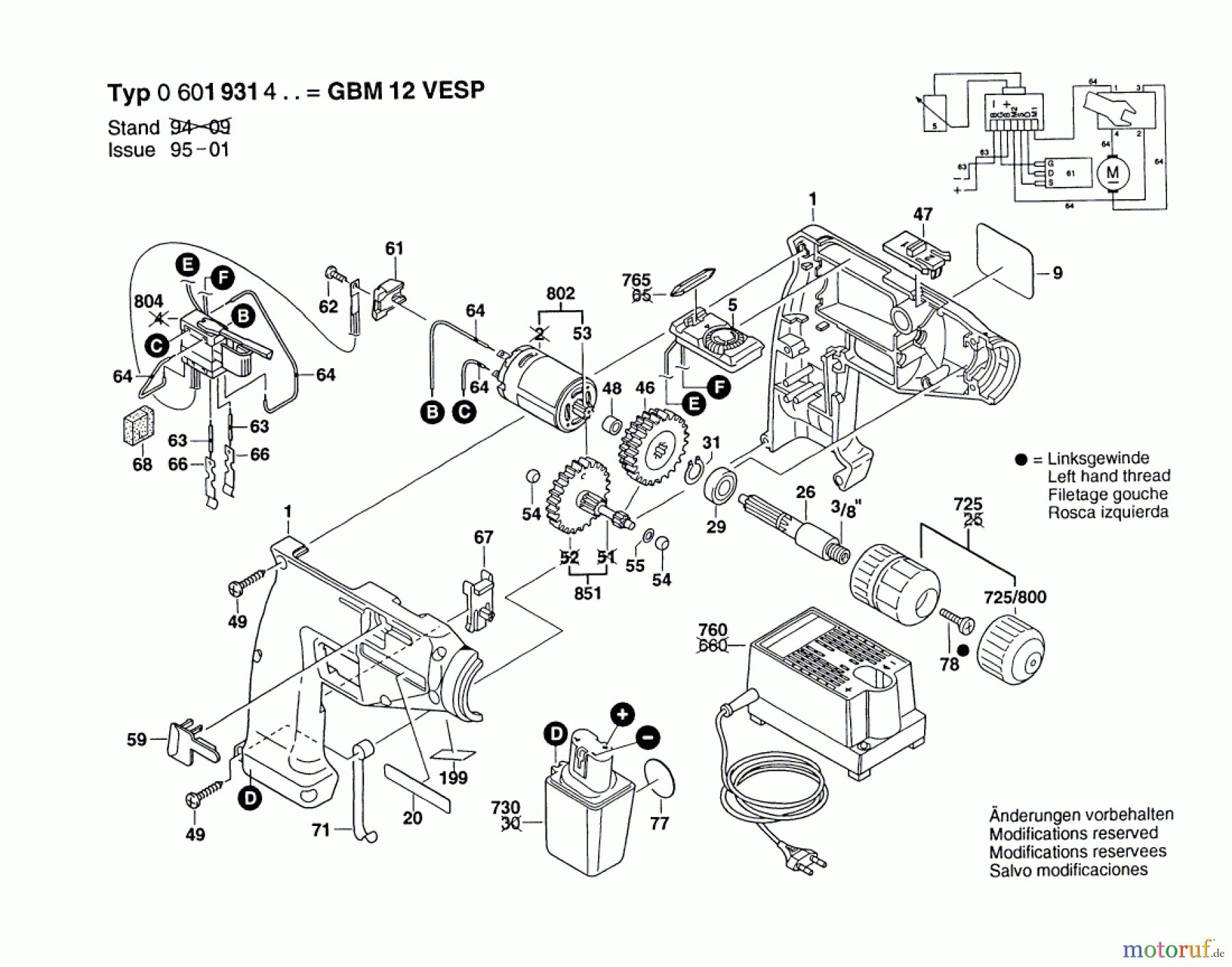 Bosch Akku Werkzeug Akku-Bohrmaschine GBM 12V VESP Seite 1