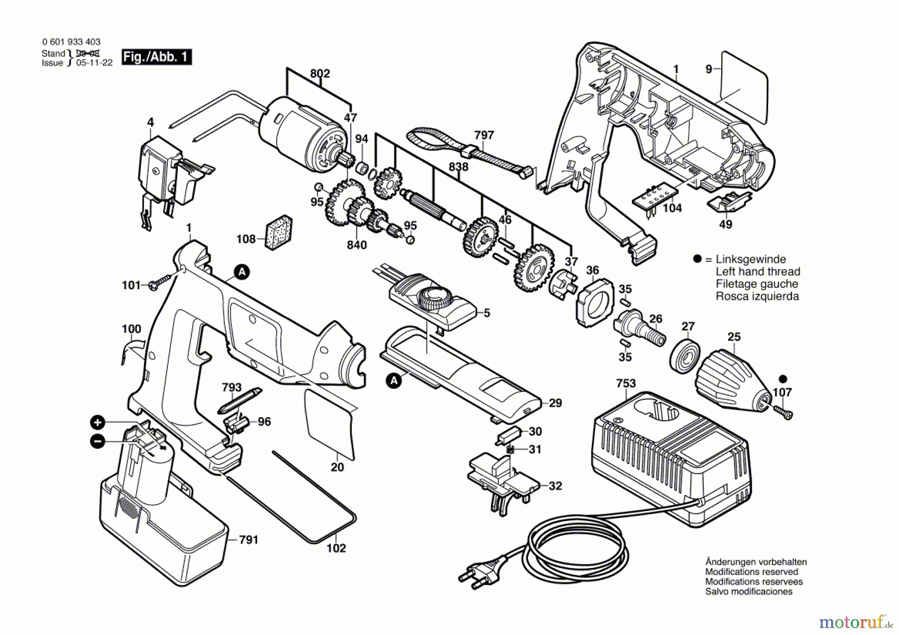 Bosch Akku Werkzeug Gw-Akku-Bohrmaschine GBM 12 VSP-3 Seite 1