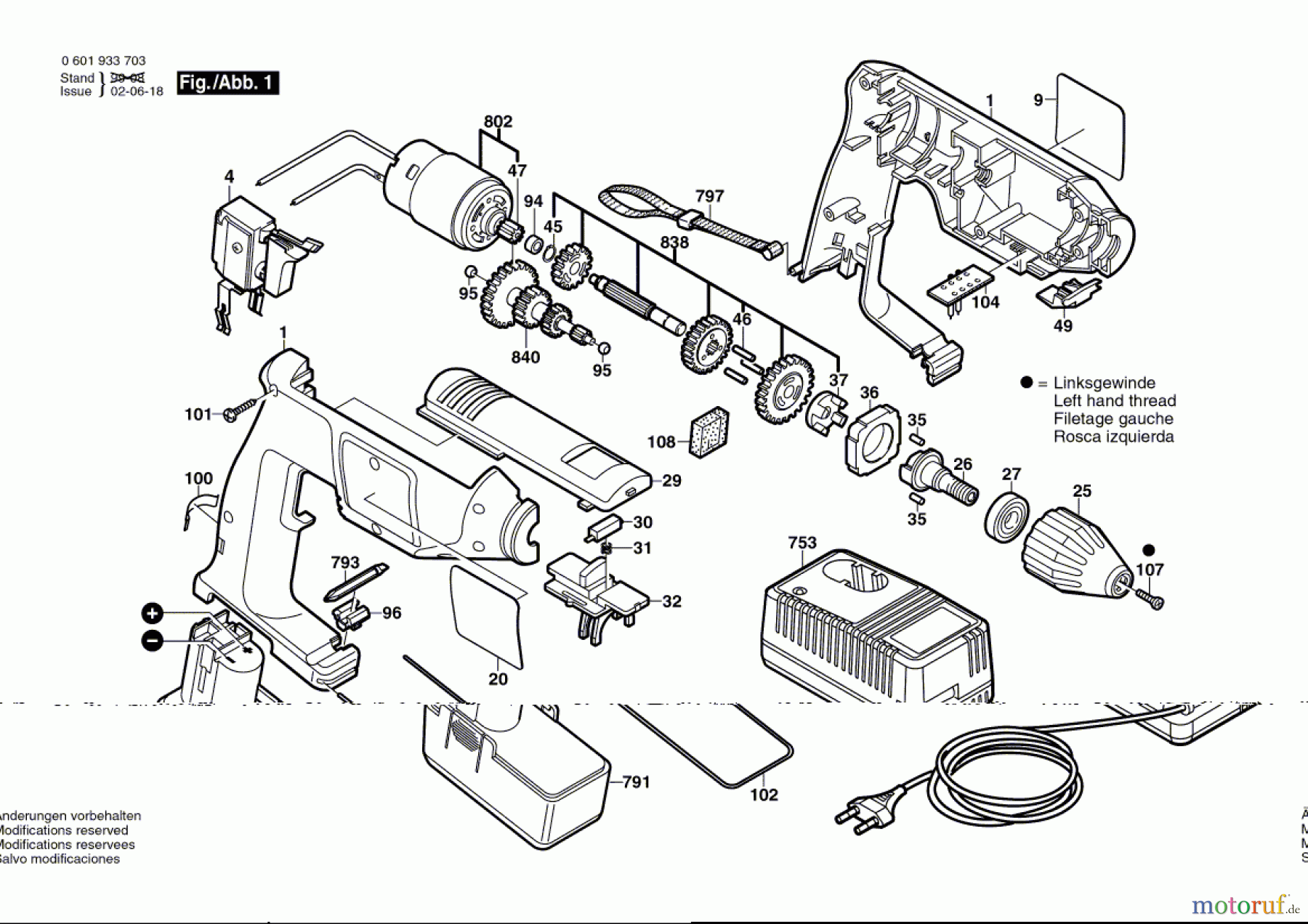 Bosch Akku Werkzeug Akku-Bohrmaschine GBM 9,6 VES-3 Seite 1