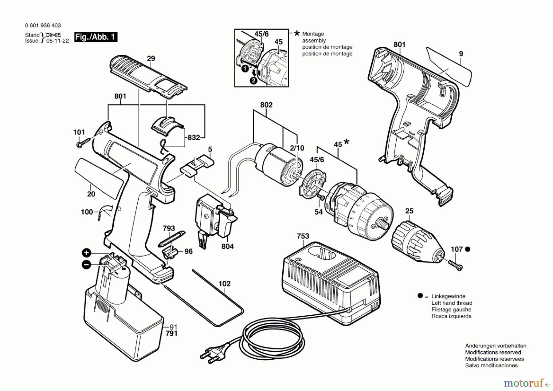 Bosch Akku Werkzeug Akku-Mittelgriffschrauber GSR 14,4 VES-2 Seite 1