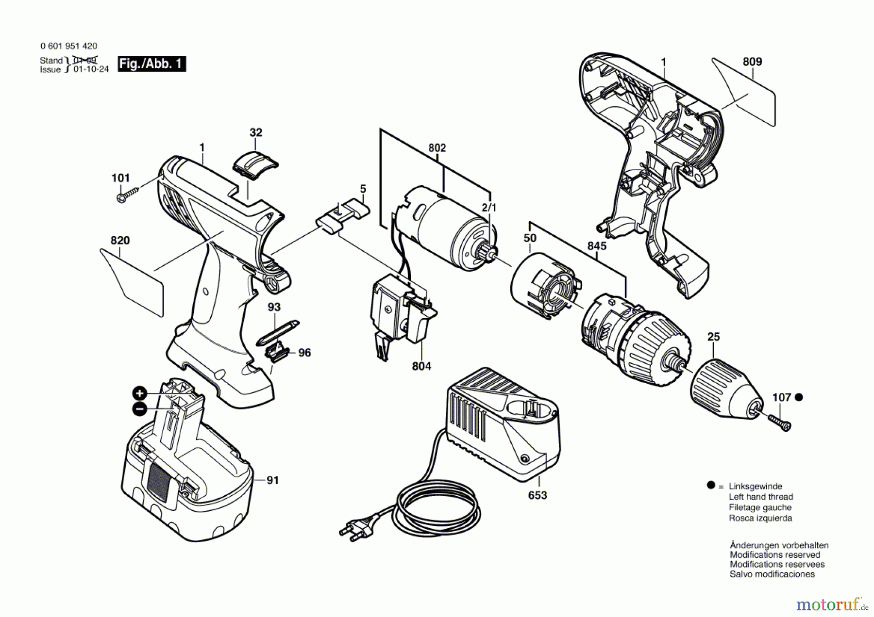 Bosch Akku Werkzeug Akku-Mittelgriffschrauber GSR 12 VE-2 Seite 1