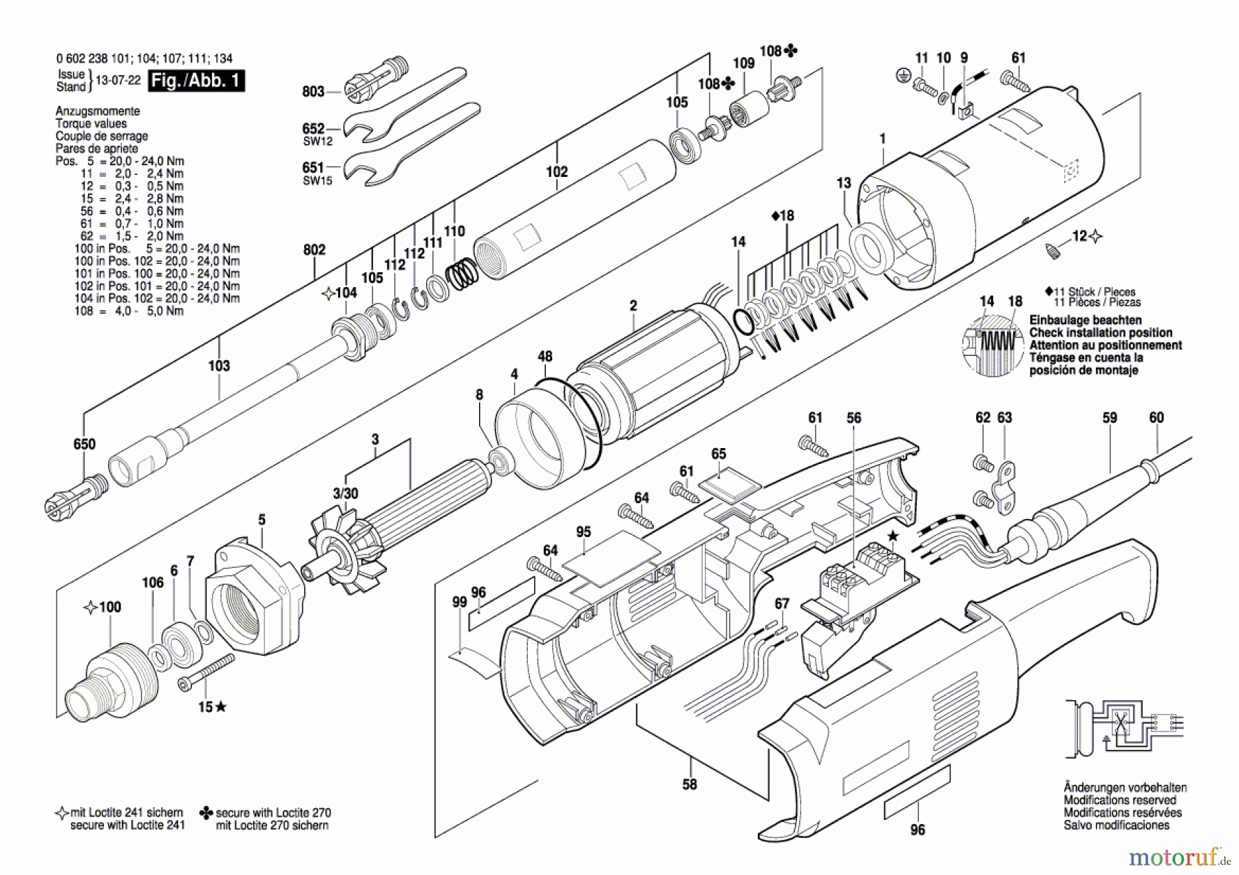 Bosch Werkzeug Hf-Geradschleifer GERADSCHLEIFER ---- Seite 1