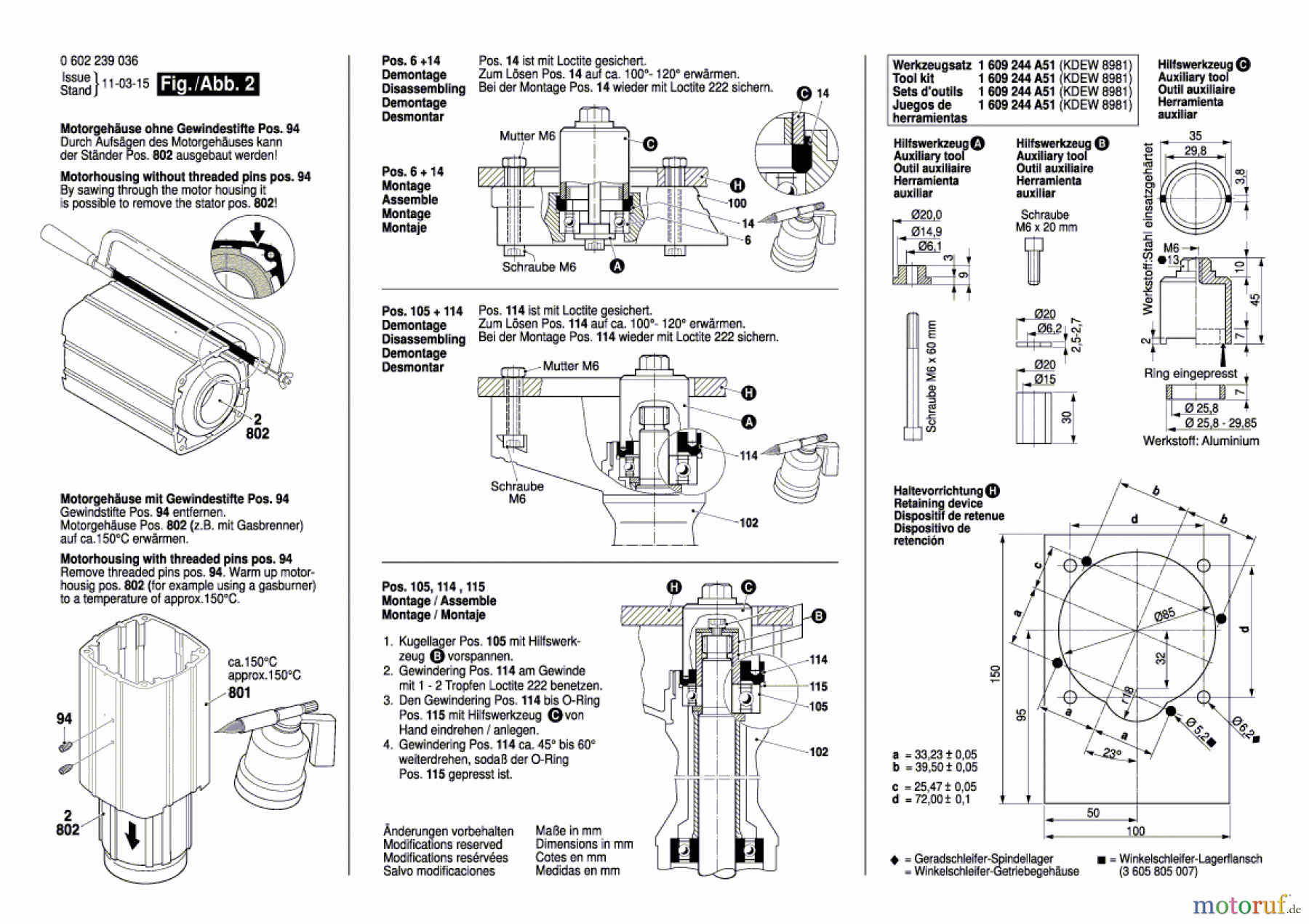 Bosch Werkzeug Hf-Geradschleifer ---- Seite 2