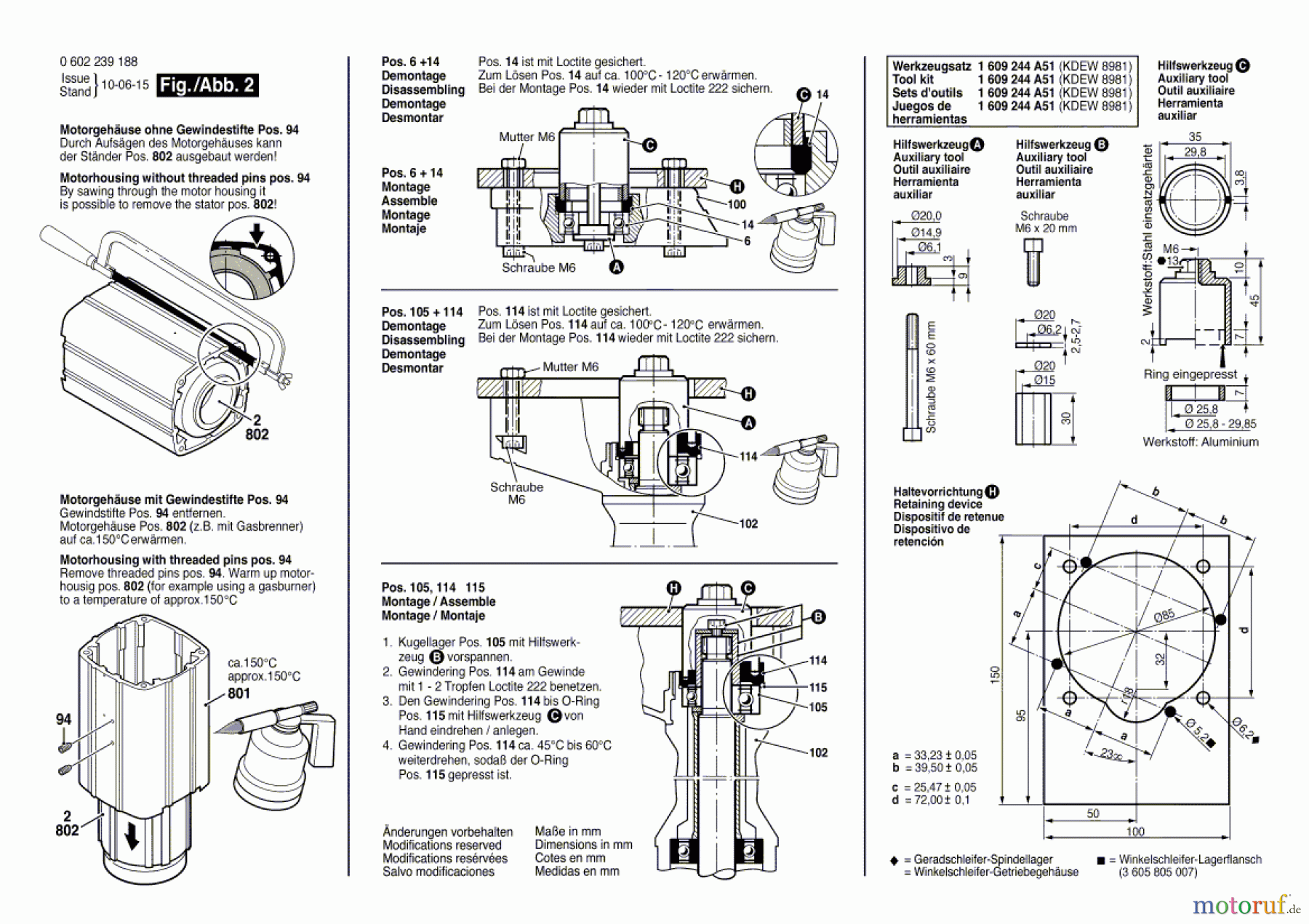 Bosch Werkzeug Hf-Geradschleifer GERADSCHLEIFER ---- Seite 2