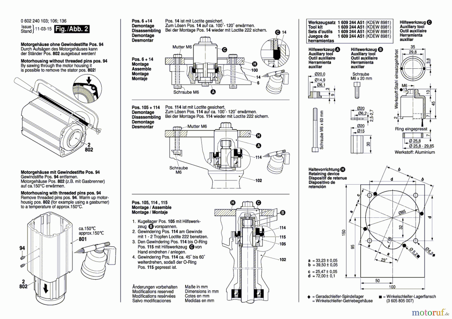 Bosch Werkzeug Hf-Geradschleifer ---- Seite 2