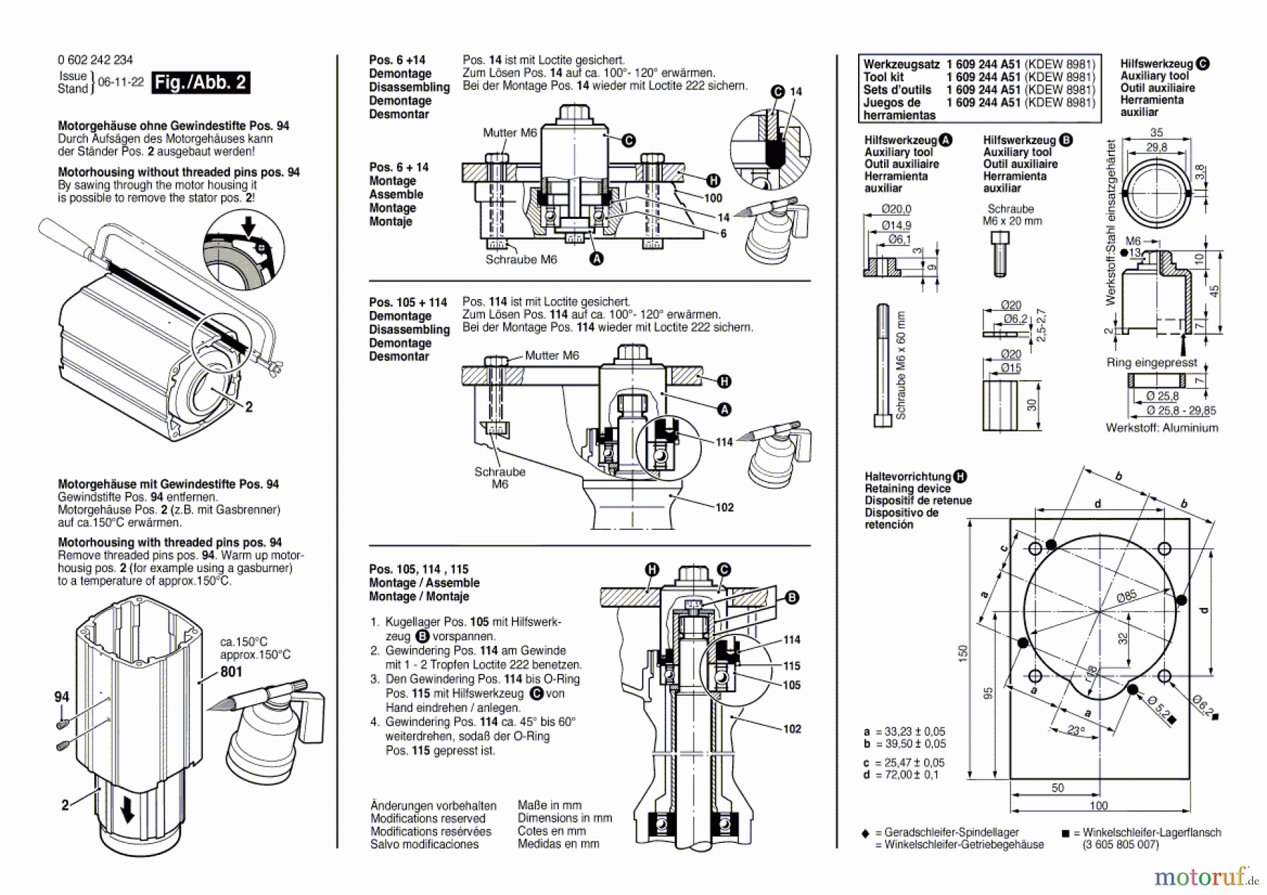 Bosch Werkzeug Hf-Geradschleifer GERADSCHLEIFER ---- Seite 2