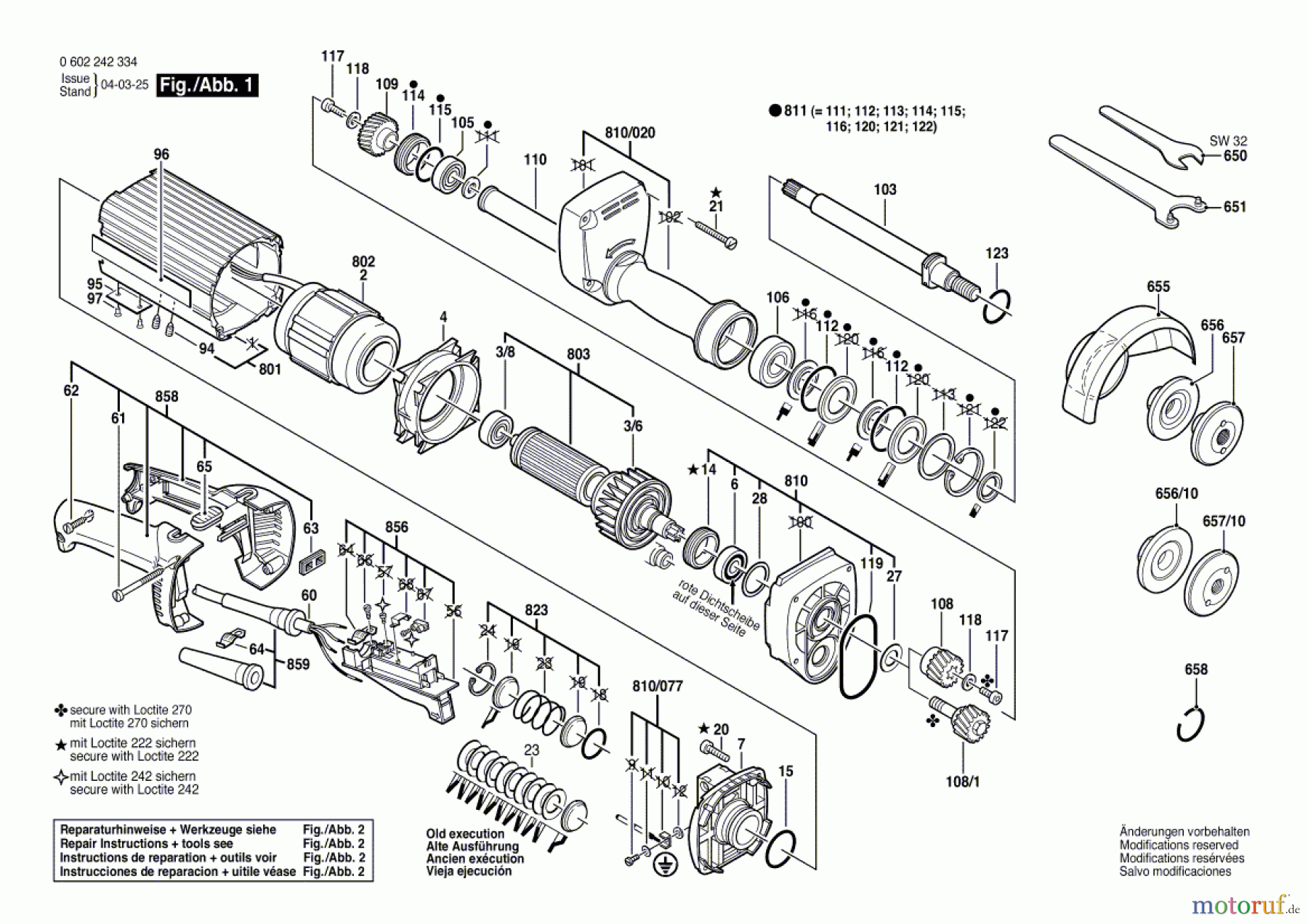  Bosch Werkzeug Hf-Geradschleifer ---- Seite 1