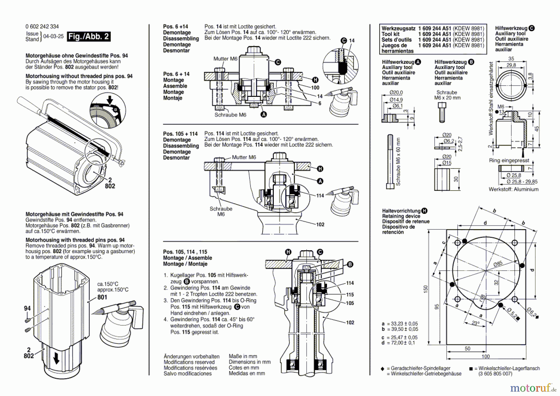 Bosch Werkzeug Hf-Geradschleifer ---- Seite 2
