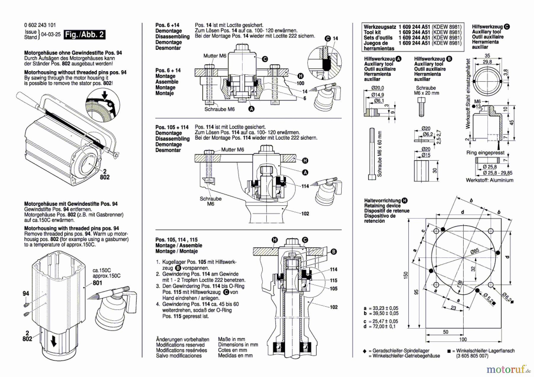 Bosch Werkzeug Hf-Geradschleifer ---- Seite 2