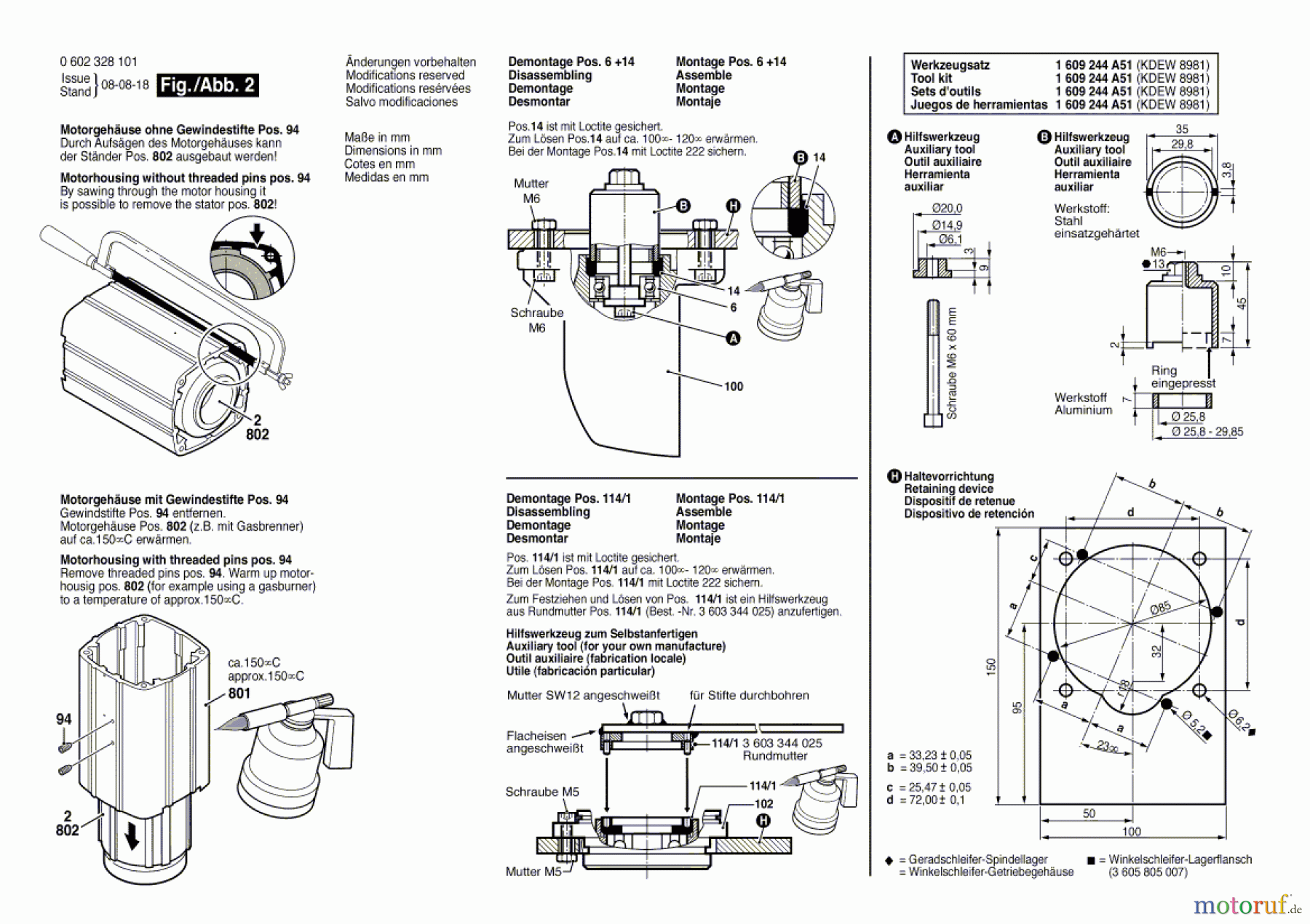Bosch Werkzeug Hf-Winkelschleifer ---- Seite 2