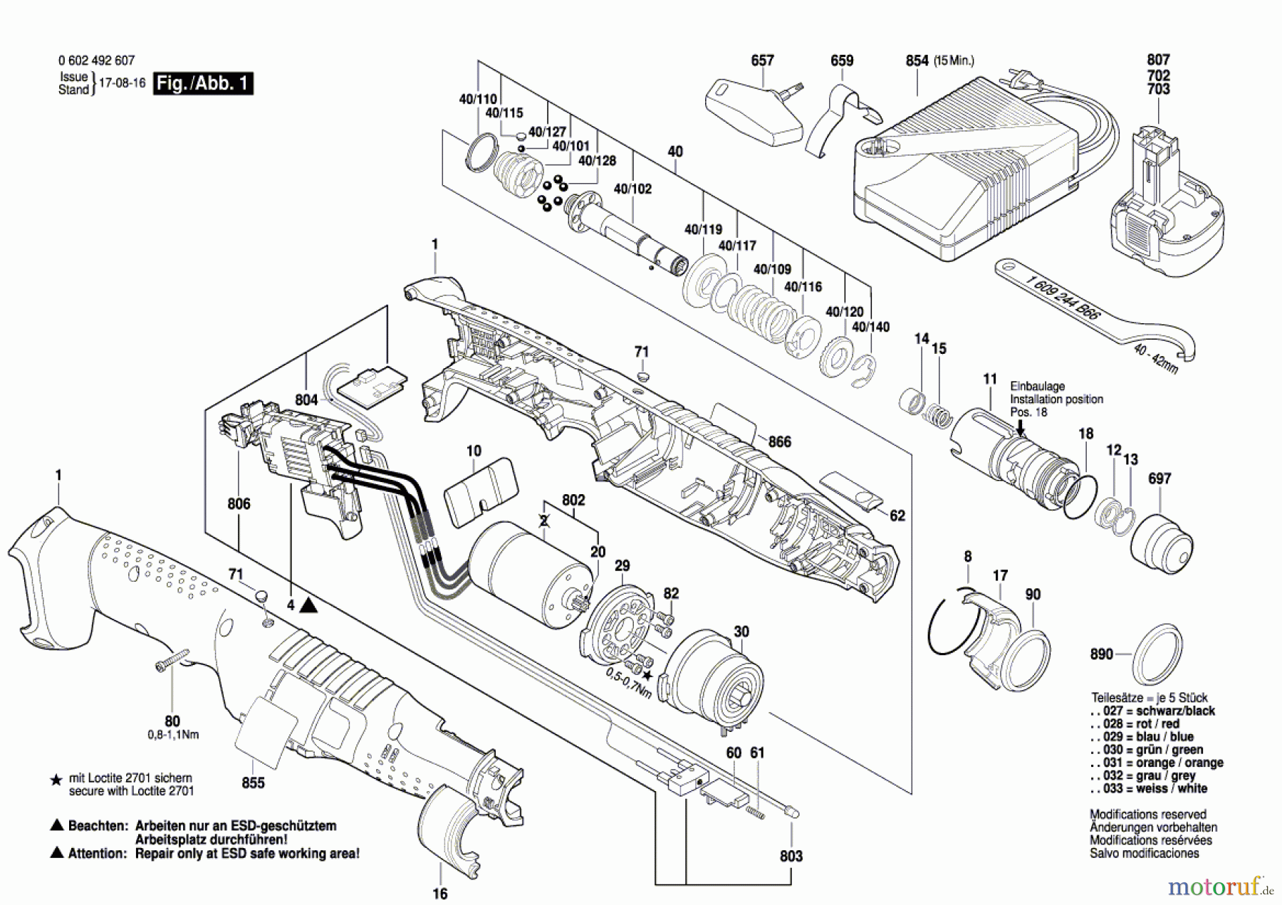Bosch Akku Werkzeug Akku-Schrauber ANGLE EXACT 10-650 Seite 1