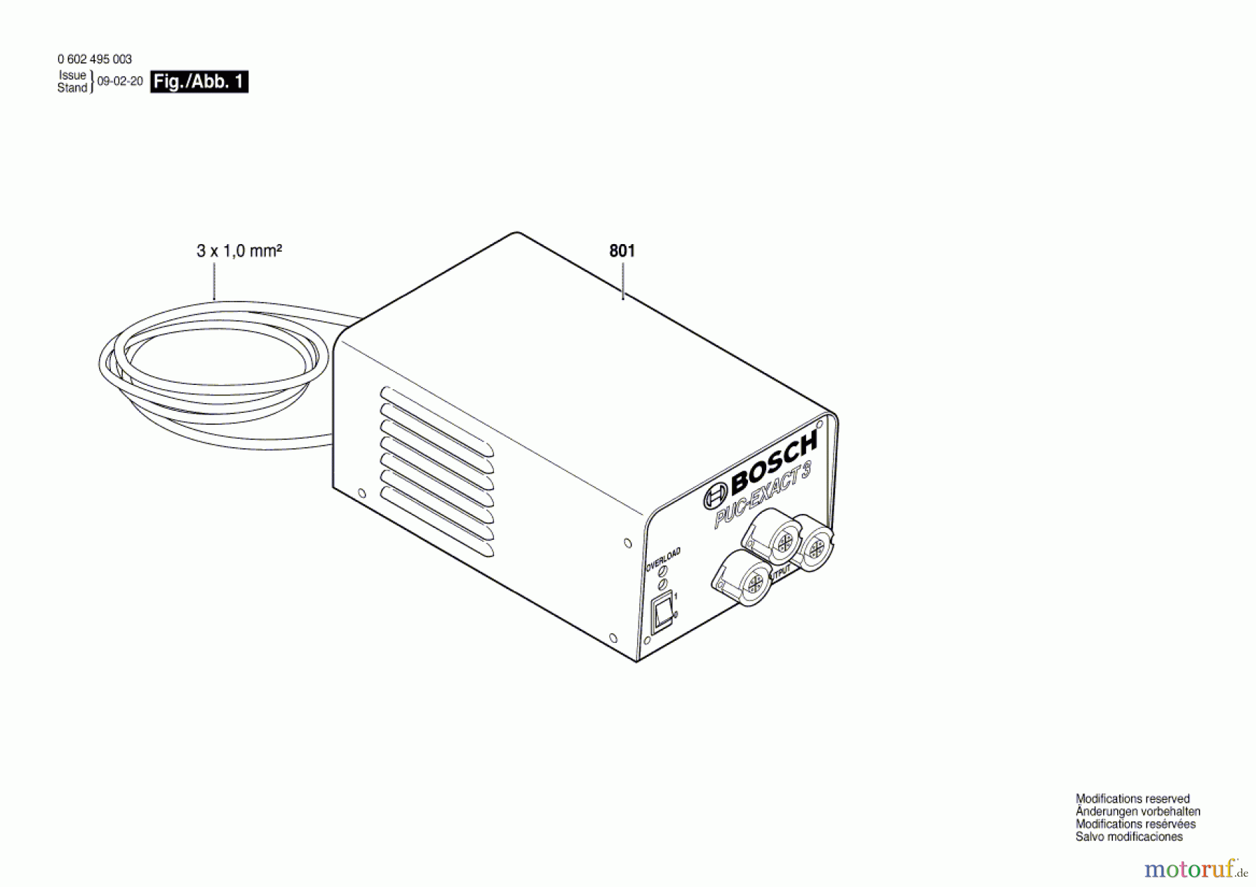 Bosch Werkzeug Netzgerät PUC-EXACT3 Seite 1