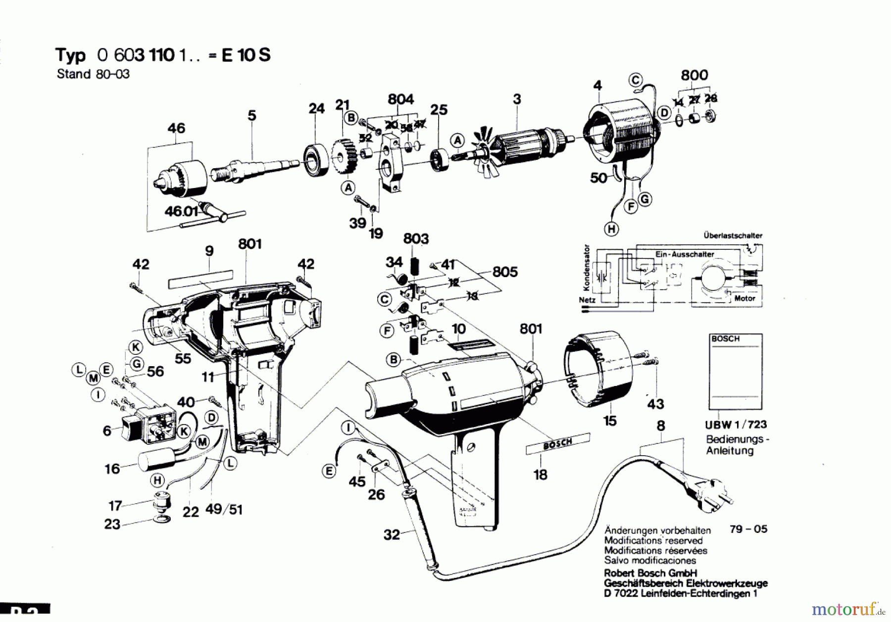 Bosch Werkzeug Bohrmaschine ---- Seite 1
