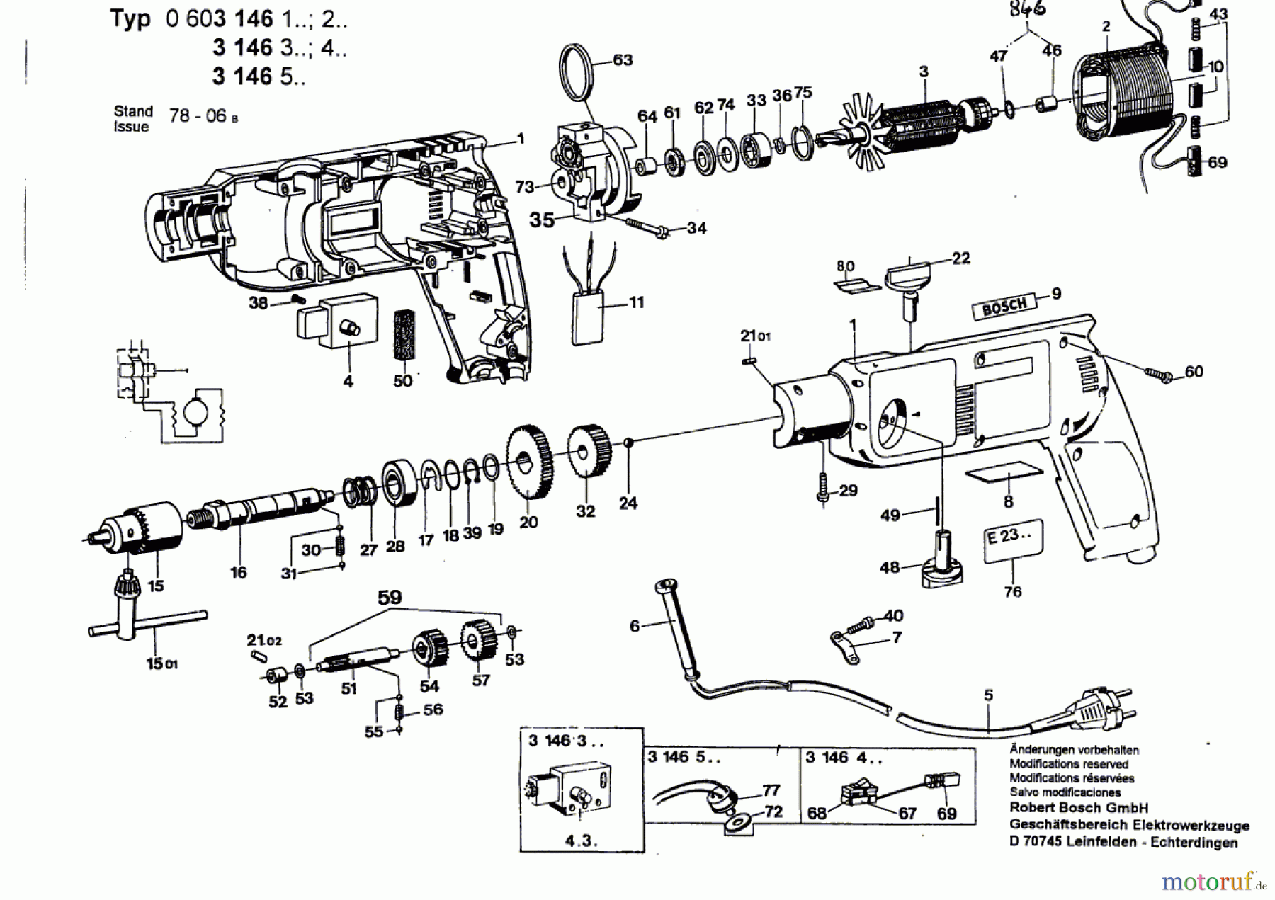 Bosch Werkzeug Schlagbohrmaschine CSB 450-2E Seite 1