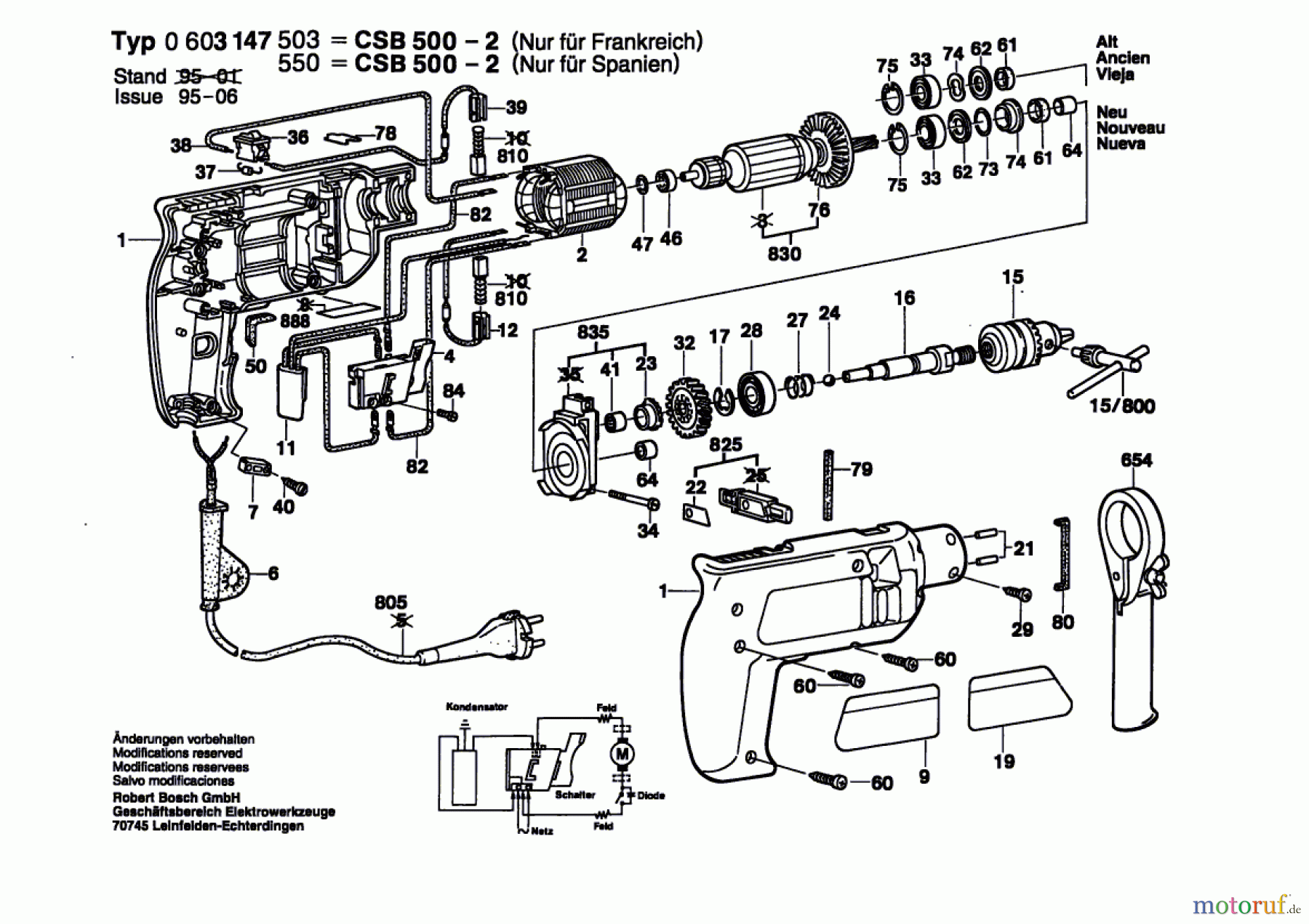 Bosch Werkzeug Hw-1G-Schlagbohrmaschine CSB 500-2 Seite 1