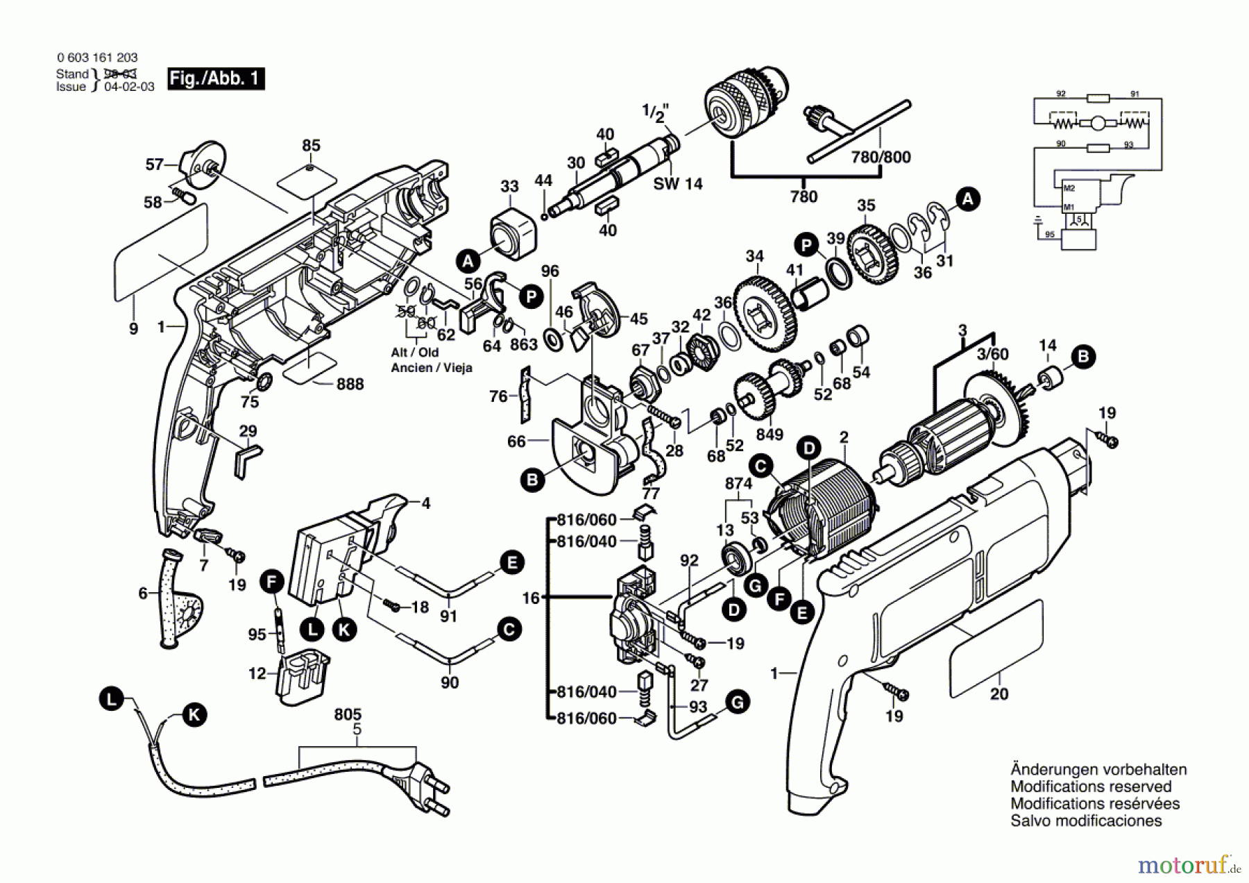 Bosch Werkzeug Schlagbohrmaschine PSB 680-2 Seite 1