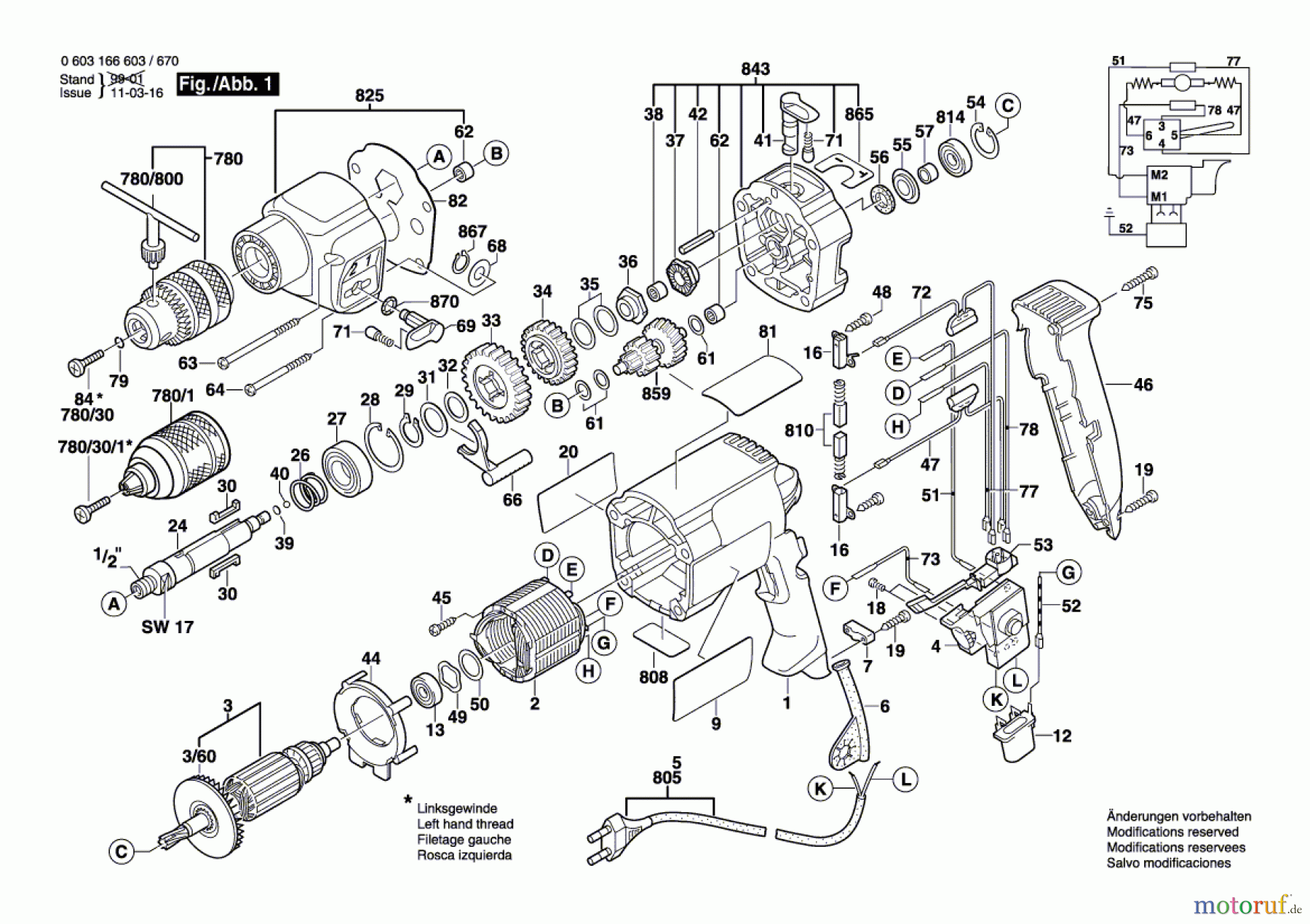 Bosch Werkzeug Schlagbohrmaschine CSB 700-2 RE Seite 1