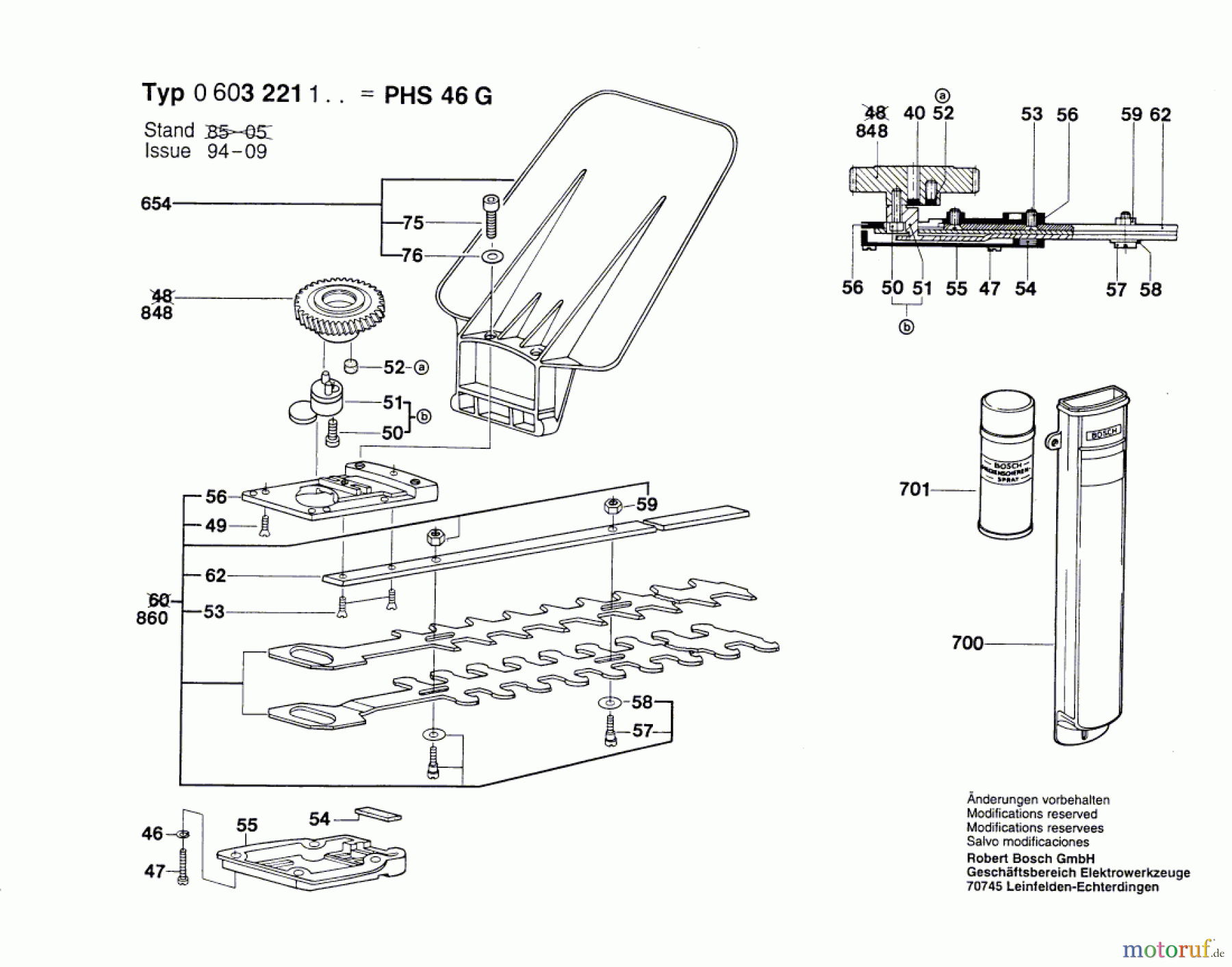  Bosch Gartengeräte Heckenschere PHS 46 G Seite 2