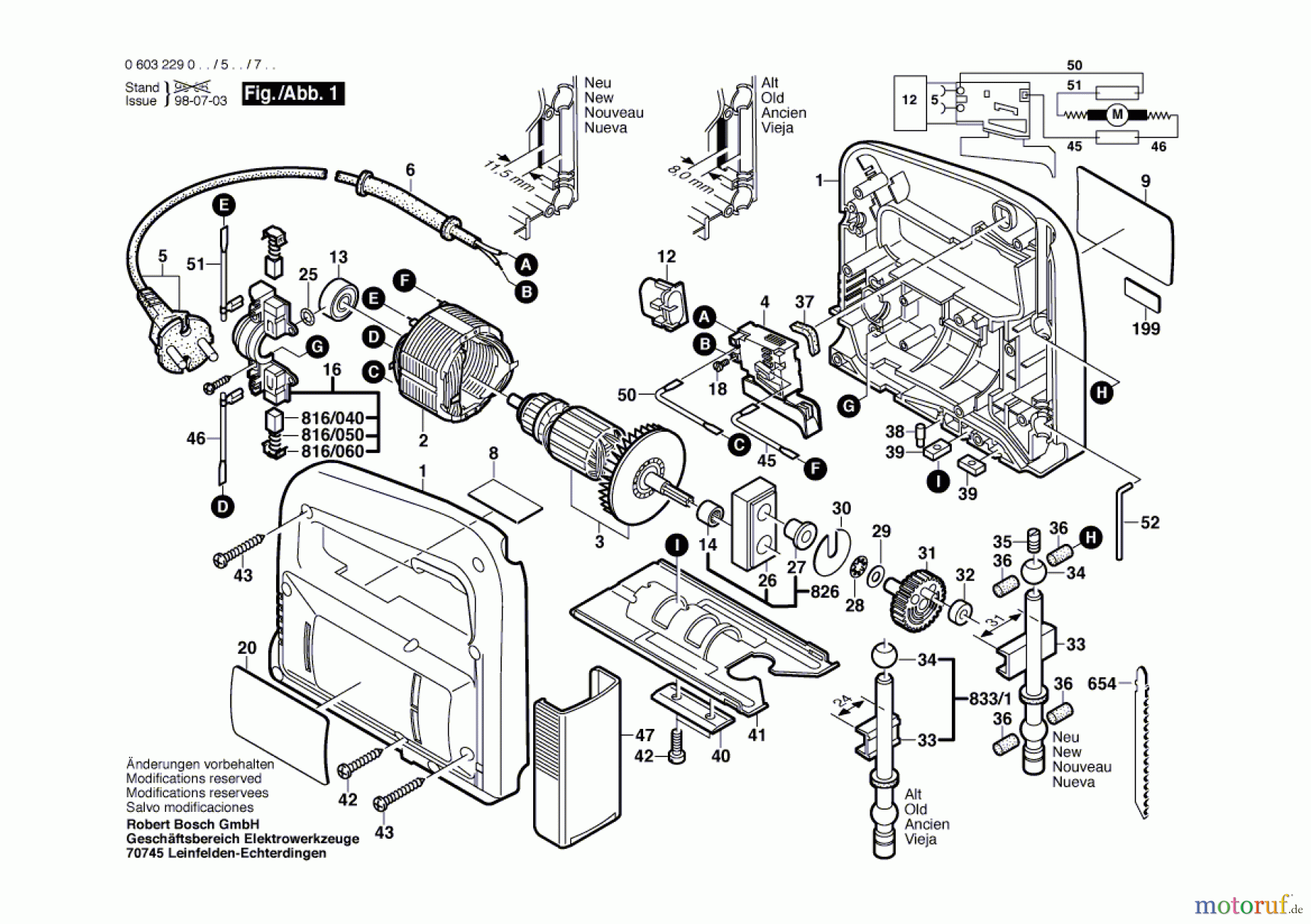 Bosch Werkzeug Stichsäge PST 52 A Seite 1