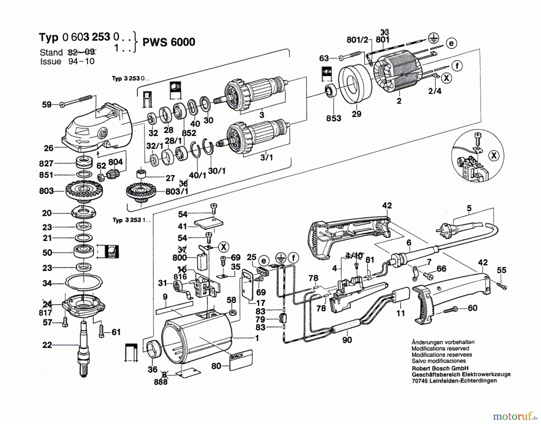 Bosch Werkzeug Motor-Winkelschleifer Pws PWS 6000 Seite 1