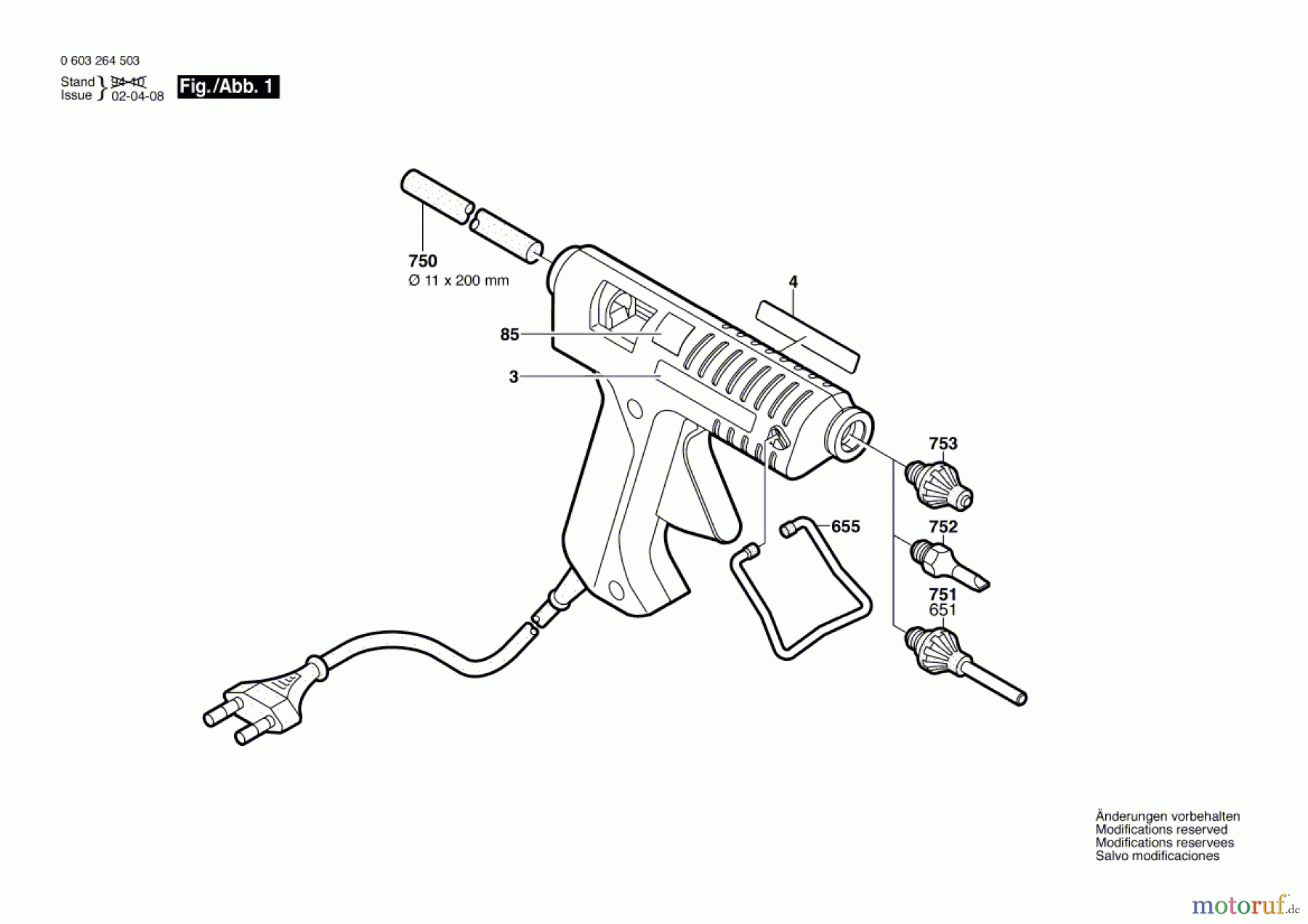 Bosch Werkzeug Klebepistole PKP 18 E Seite 1