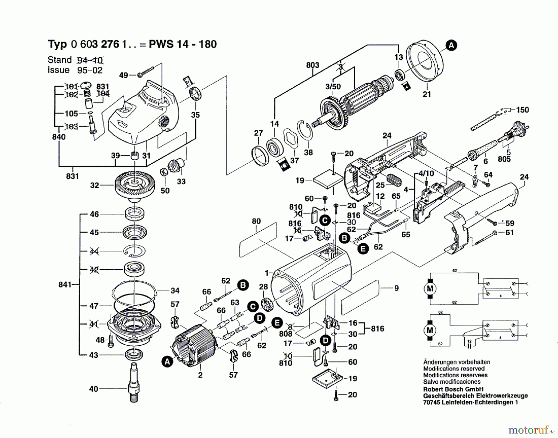 Bosch Werkzeug Hw-Winkelschleifer PWS 14-180 Seite 1
