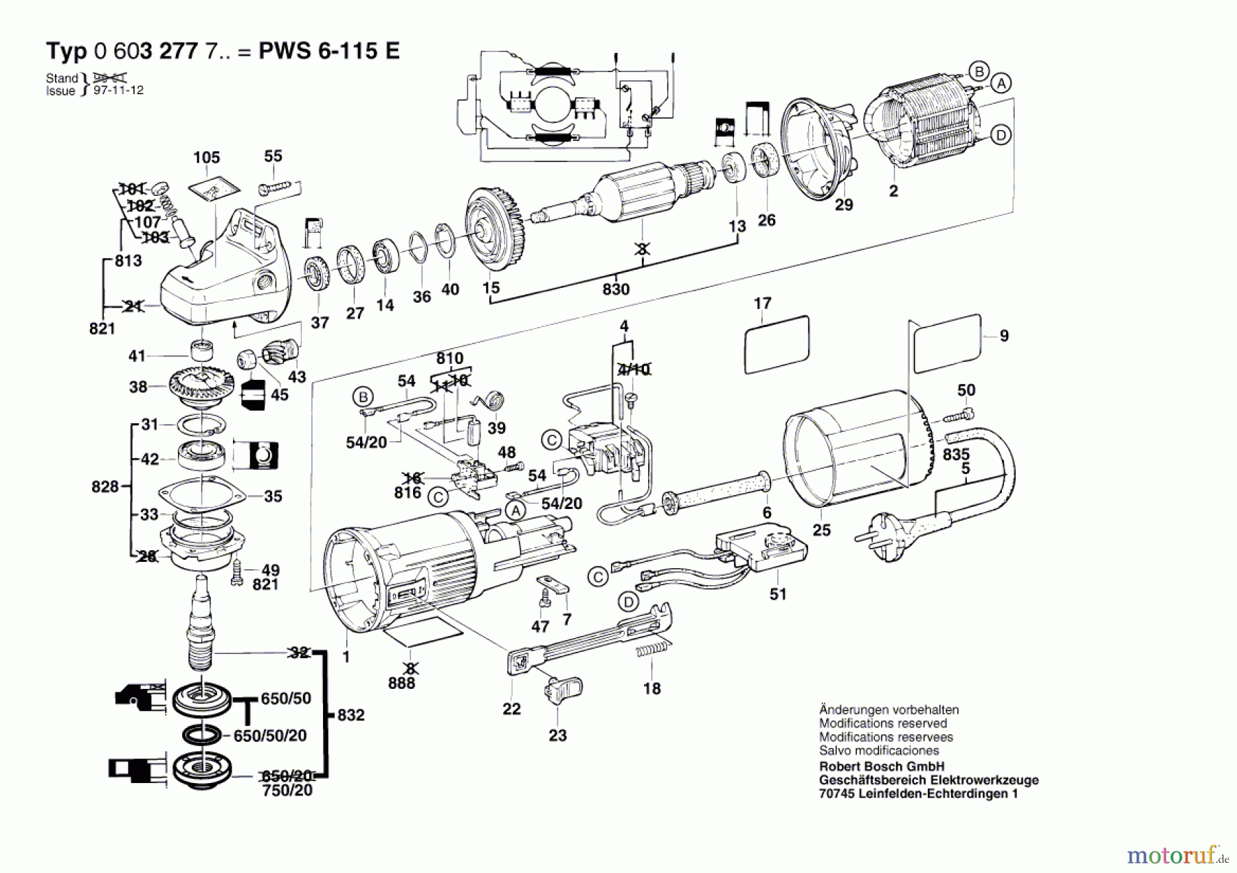 Bosch Werkzeug Winkelschleifer PWS 6-115 E Seite 1
