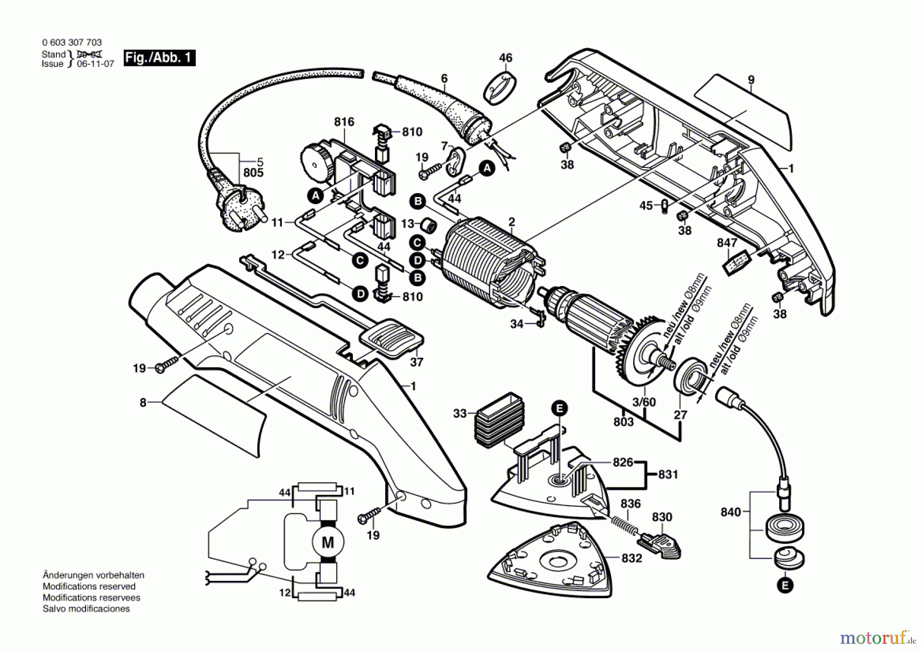 Bosch Werkzeug Deltaschleifer PDA 120 E Seite 1