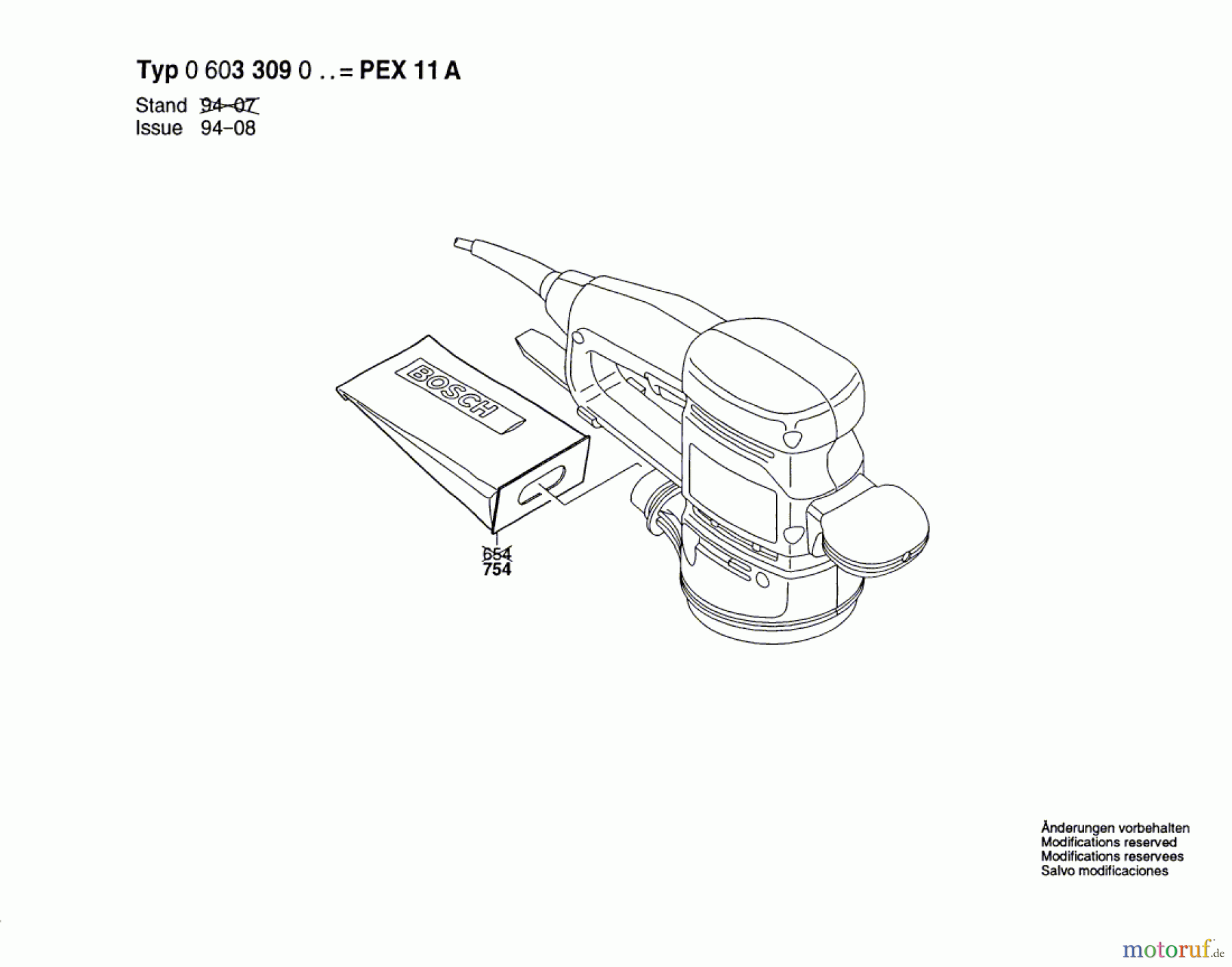 Bosch Werkzeug Exzenterschleifer PEX 11 A Seite 2