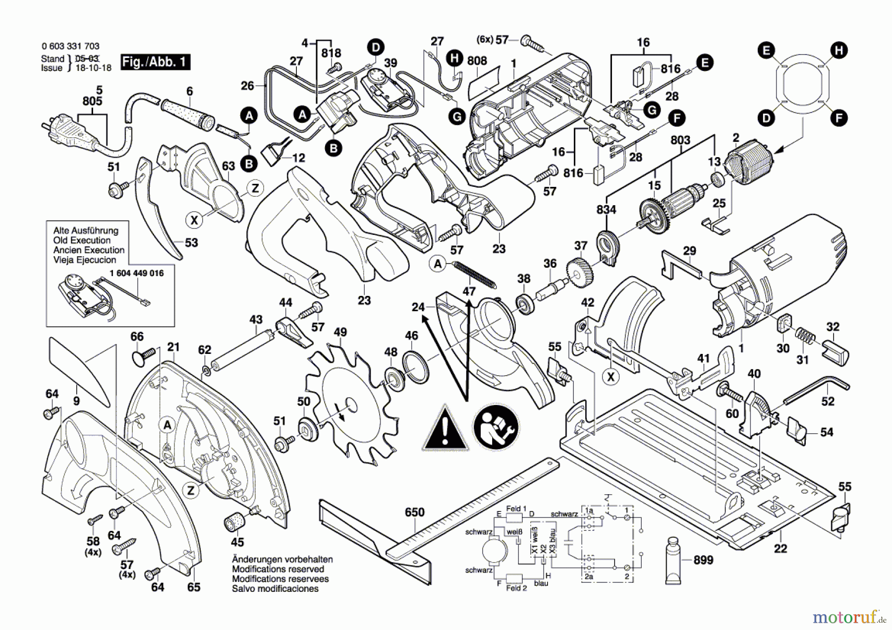 Bosch Werkzeug Handkreissäge PKS 66 CE Seite 1