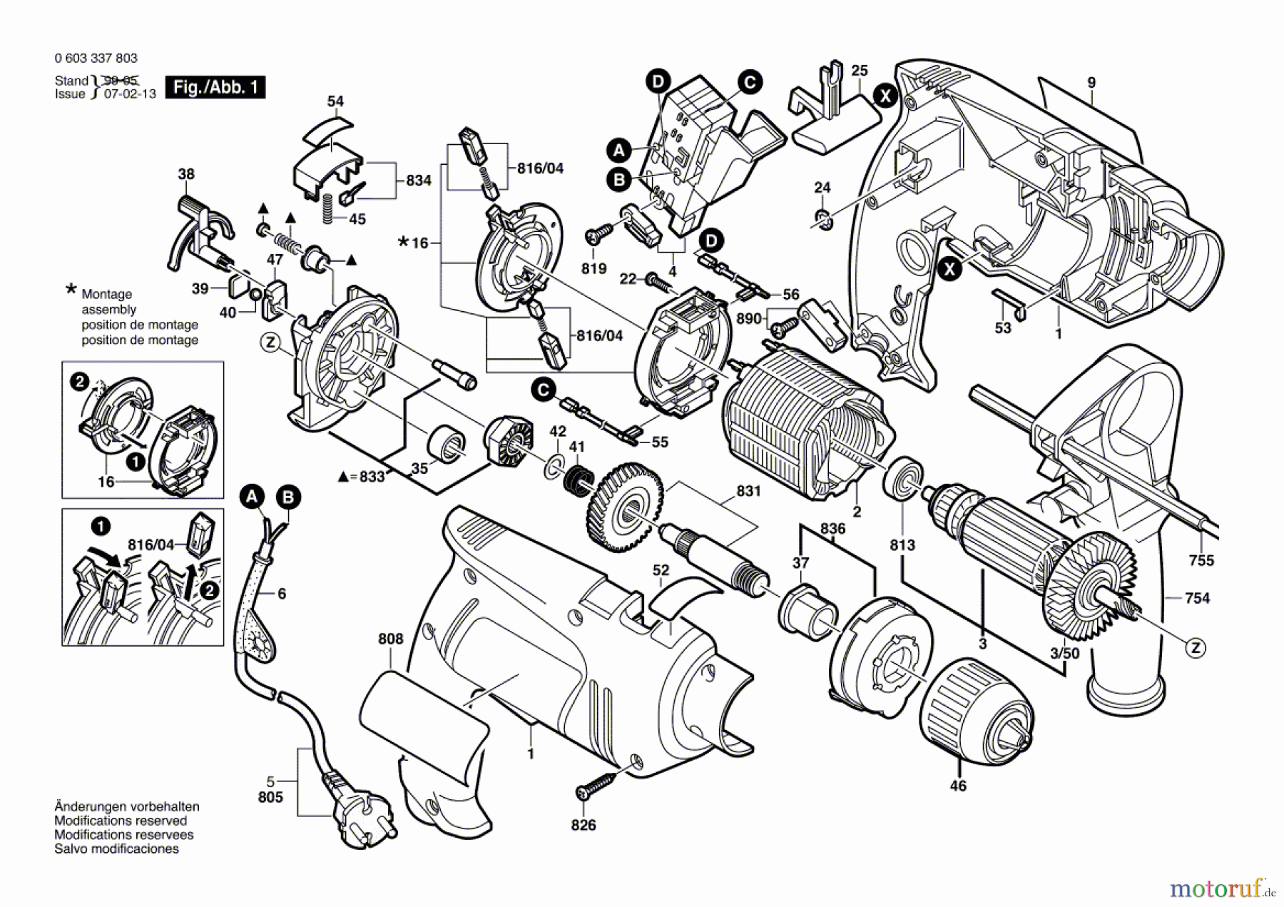 Bosch Werkzeug Schlagbohrmaschine PSB 450 RE Seite 1