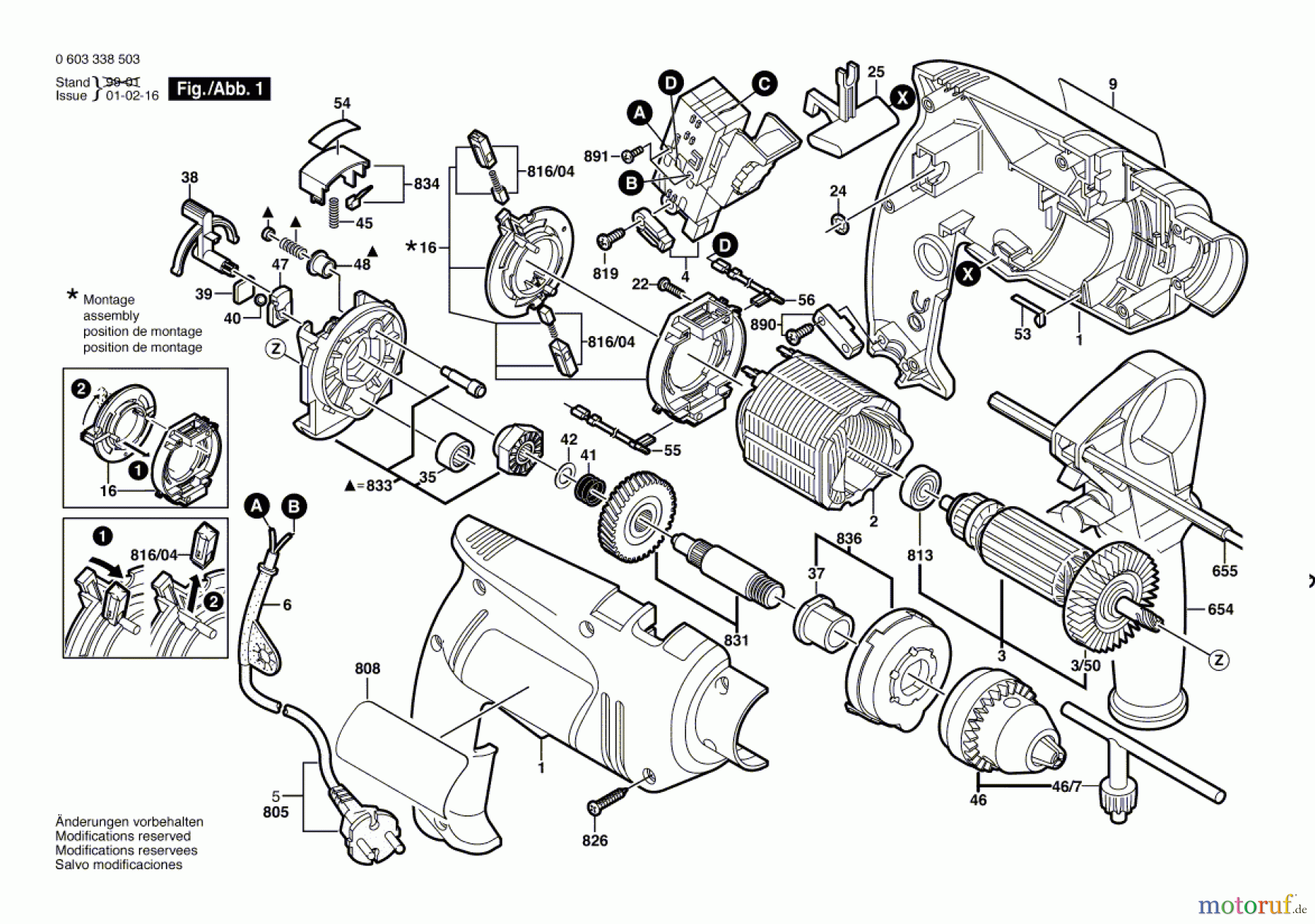 Bosch Werkzeug Schlagbohrmaschine PSB 570 RE Seite 1