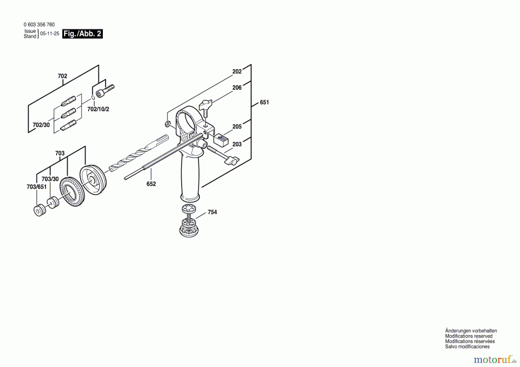 Bosch Werkzeug Bohrhammer PBH 200 FRE Seite 2