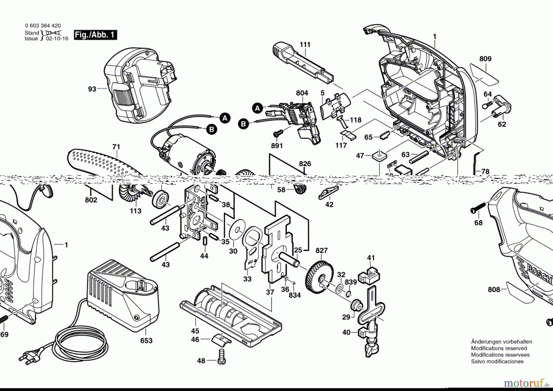 Bosch Akku Werkzeug Akku-Stichsäge PST 14,4 V Seite 1