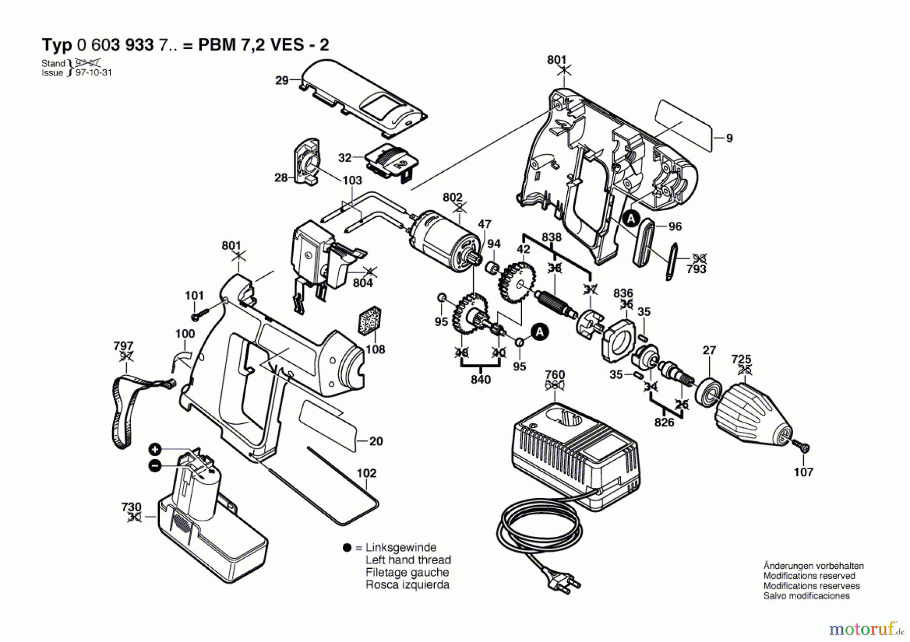 Bosch Akku Werkzeug Akku-Bohrmaschine PBM 7,2 VES-2 Seite 1