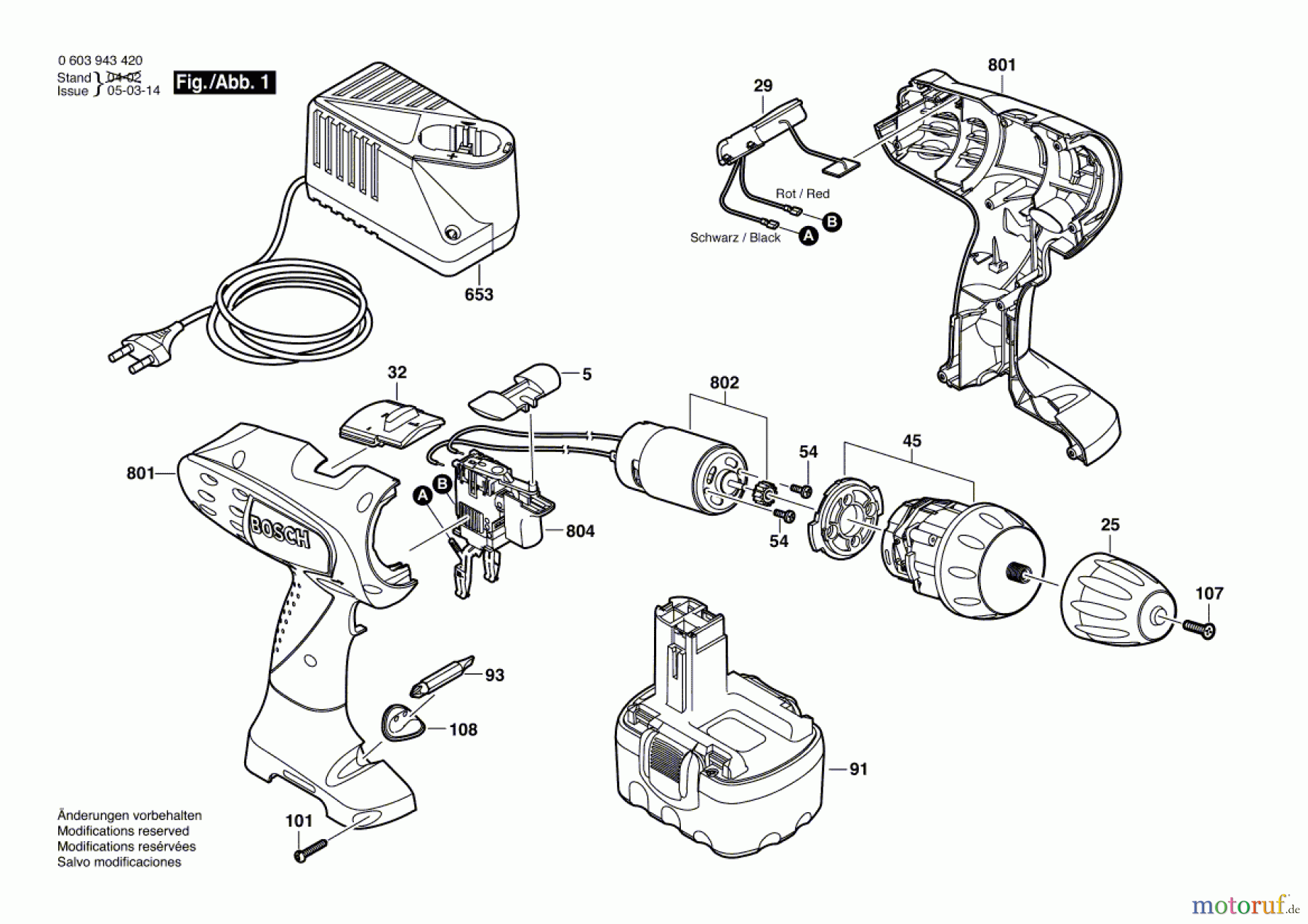 Bosch Akku Werkzeug Akku-Schrauber PSR 14,4 VE-2 Seite 1