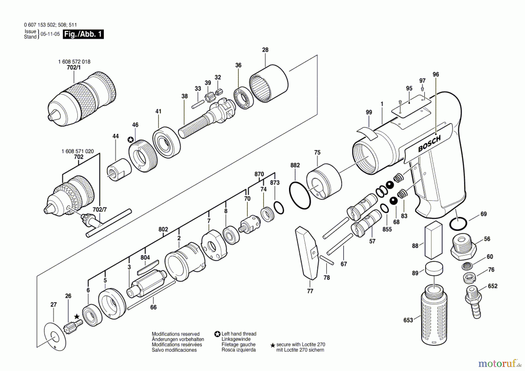 Bosch Werkzeug Bohrmaschine 180 WATT-SERIE Seite 1