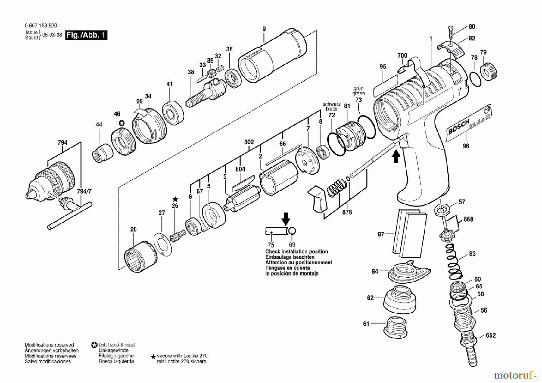 Bosch Werkzeug Pw-Bohrmaschine-Ind 180 WATT-SERIE Seite 1