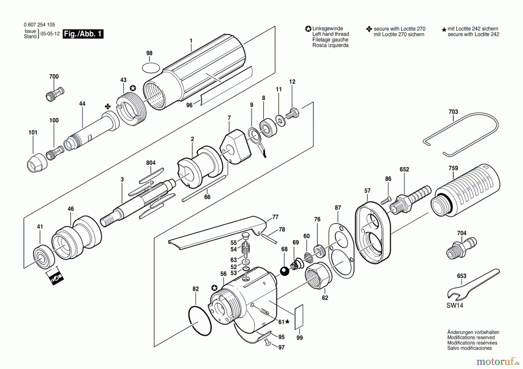  Bosch Werkzeug Pw-Geradschleifer 120 WATT-SERIE Seite 1