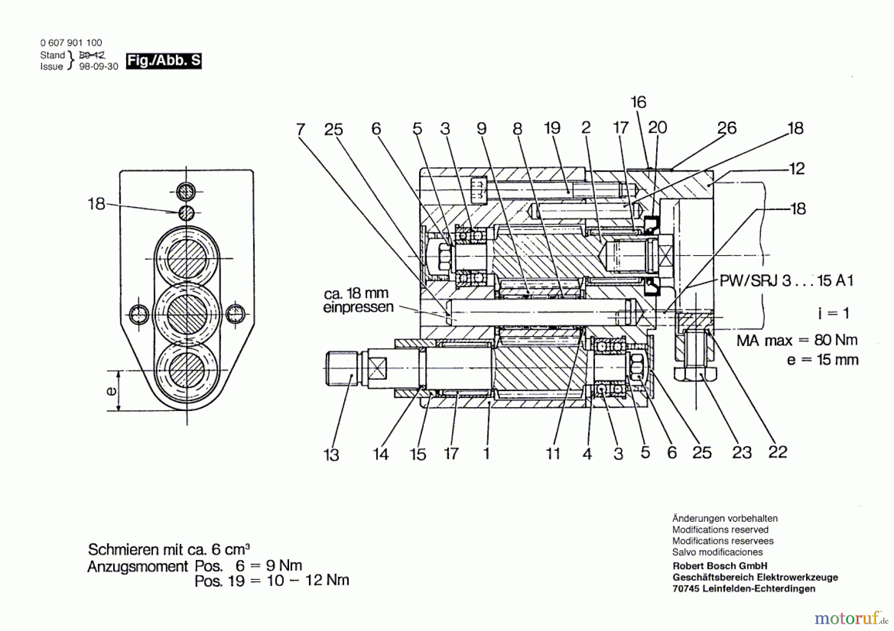 Bosch Werkzeug Vorsatzgetriebe ---- Seite 1