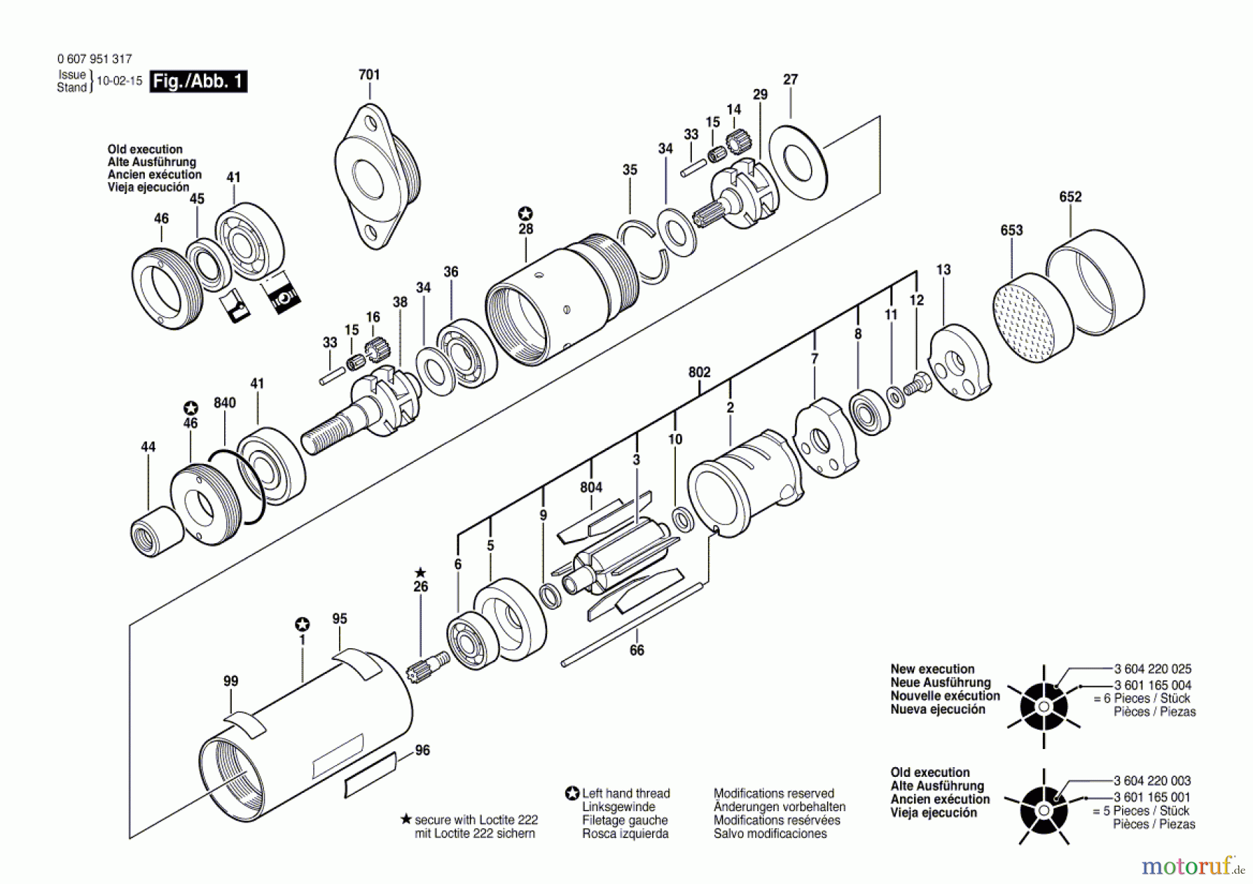 Bosch Werkzeug Einbaumotor 370 WATT-SERIE Seite 1