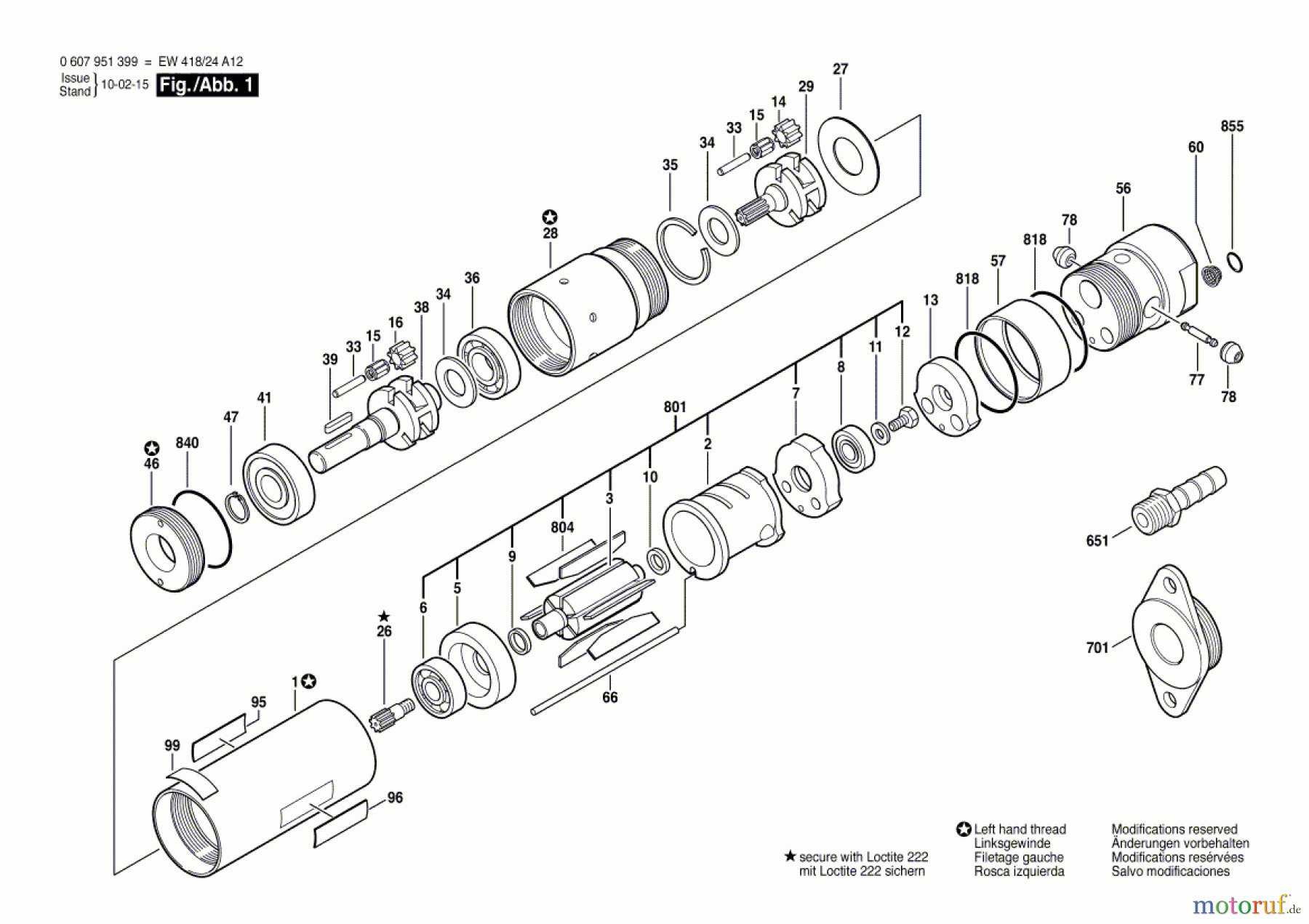 Bosch Werkzeug Druckluftmotor 370 WATT-SERIE Seite 1